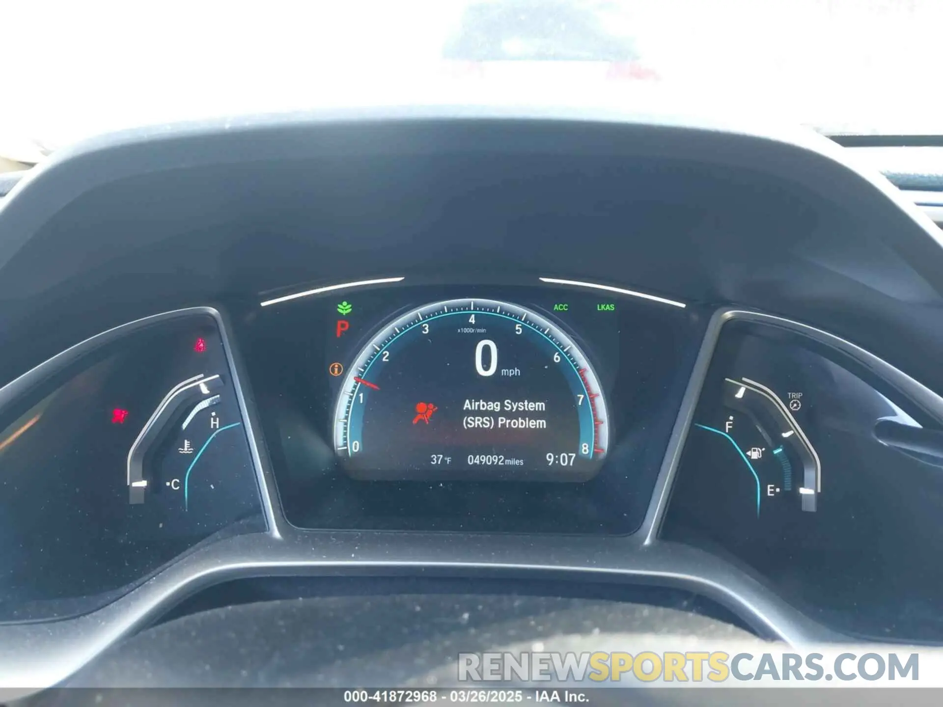 15 fotografías del automóvil dañado 19XFC1F36LE220201 HONDA CIVIC 2020