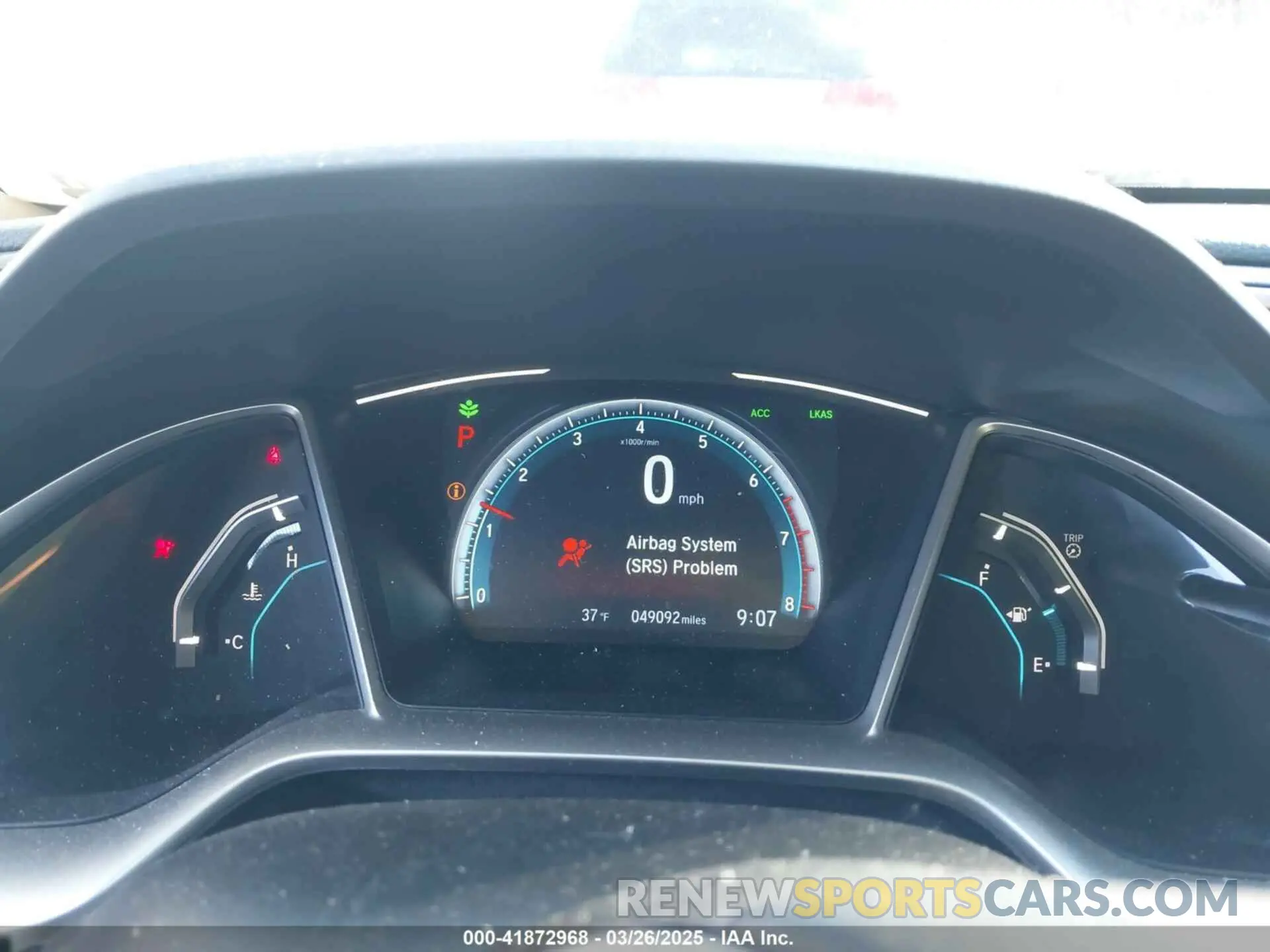 7 fotografías del automóvil dañado 19XFC1F36LE220201 HONDA CIVIC 2020