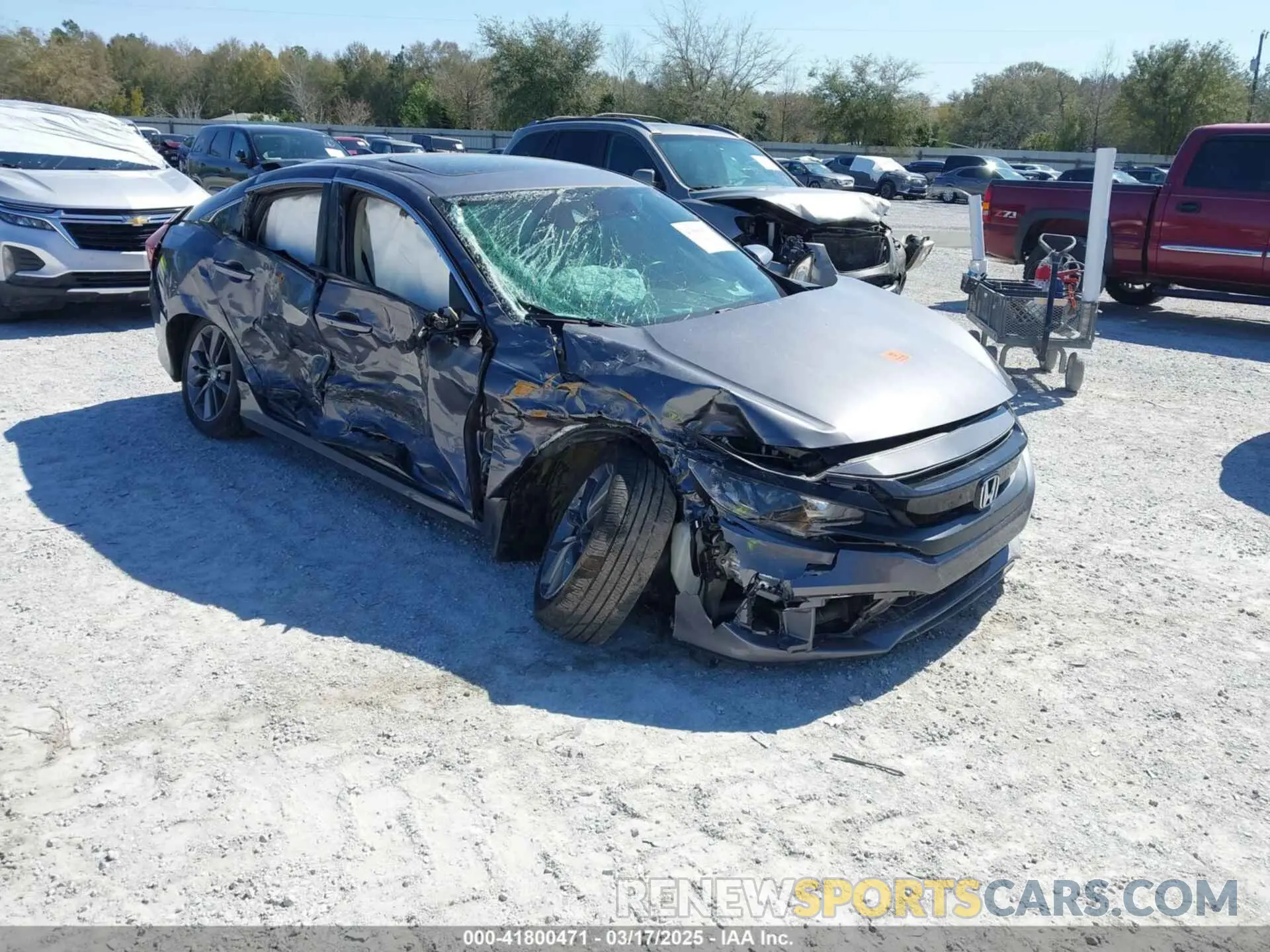 1 fotografías del automóvil dañado 19XFC1F37LE015499 HONDA CIVIC 2020