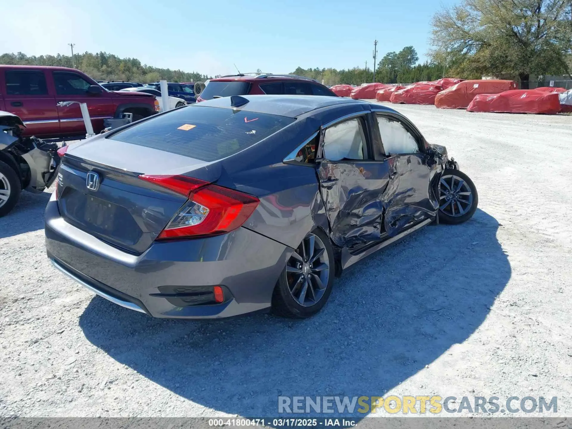 4 fotografías del automóvil dañado 19XFC1F37LE015499 HONDA CIVIC 2020