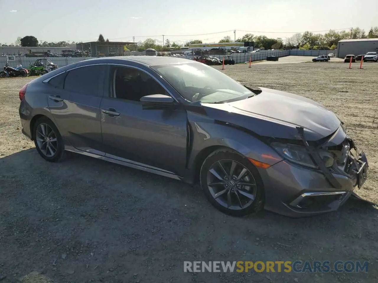 4 fotografías del automóvil dañado 19XFC1F37LE206615 HONDA CIVIC 2020