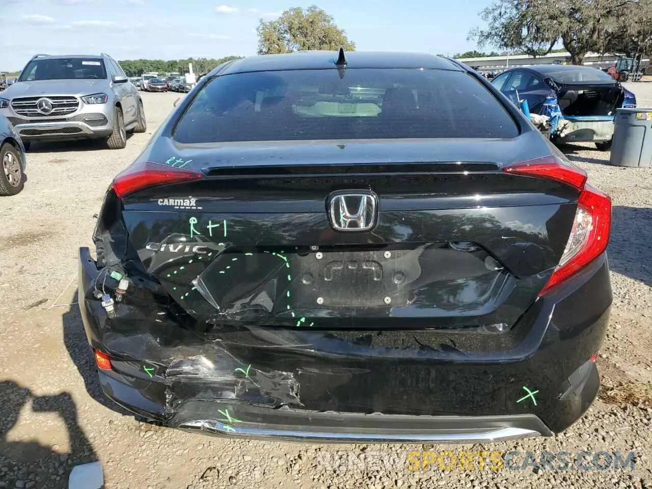 6 fotografías del automóvil dañado 19XFC1F38LE010229 HONDA CIVIC 2020