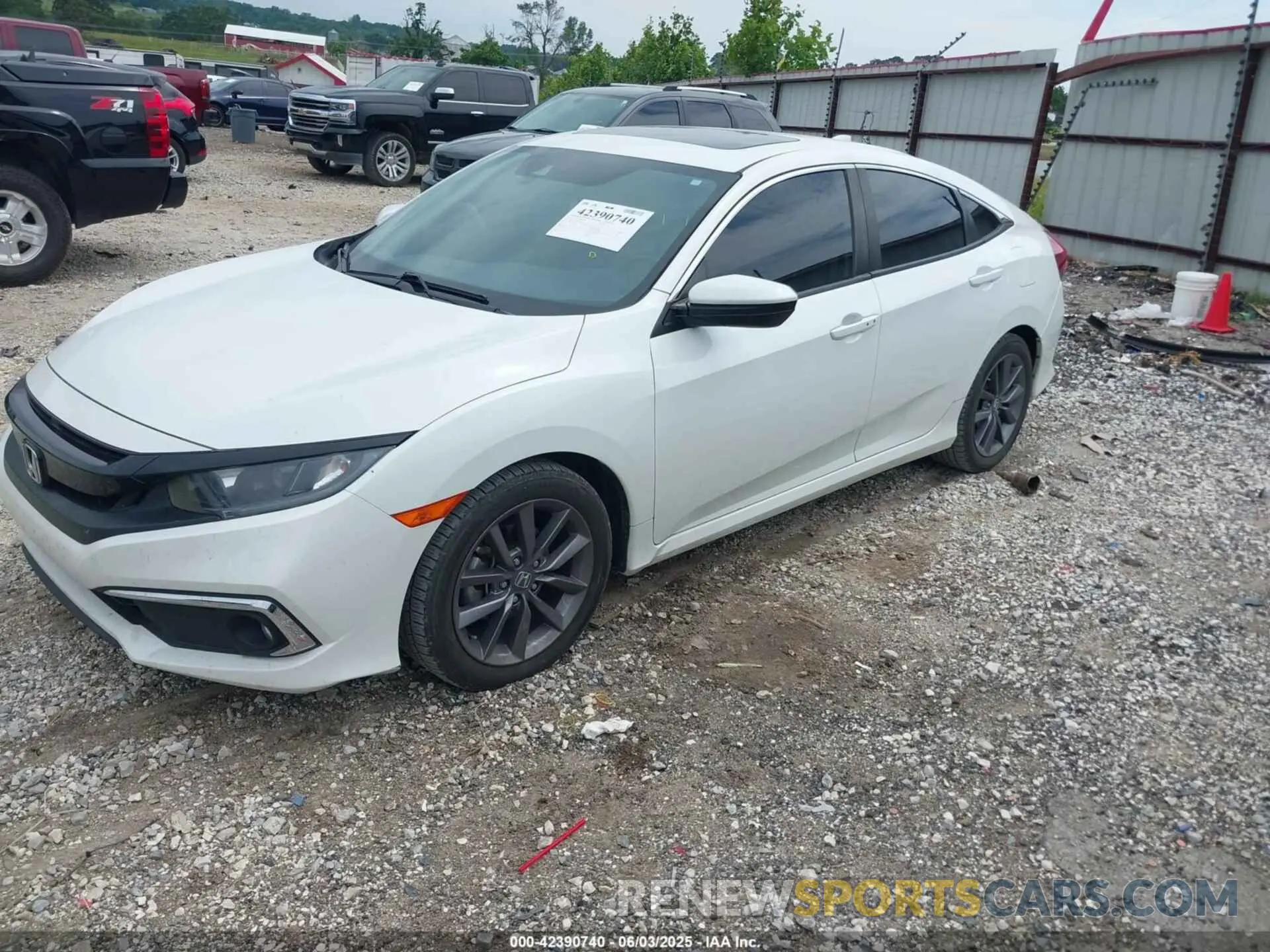 2 fotografías del automóvil dañado 19XFC1F38LE014989 HONDA CIVIC 2020