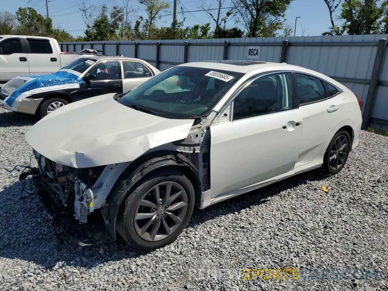 1 fotografías del automóvil dañado 19XFC1F38LE020372 HONDA CIVIC 2020
