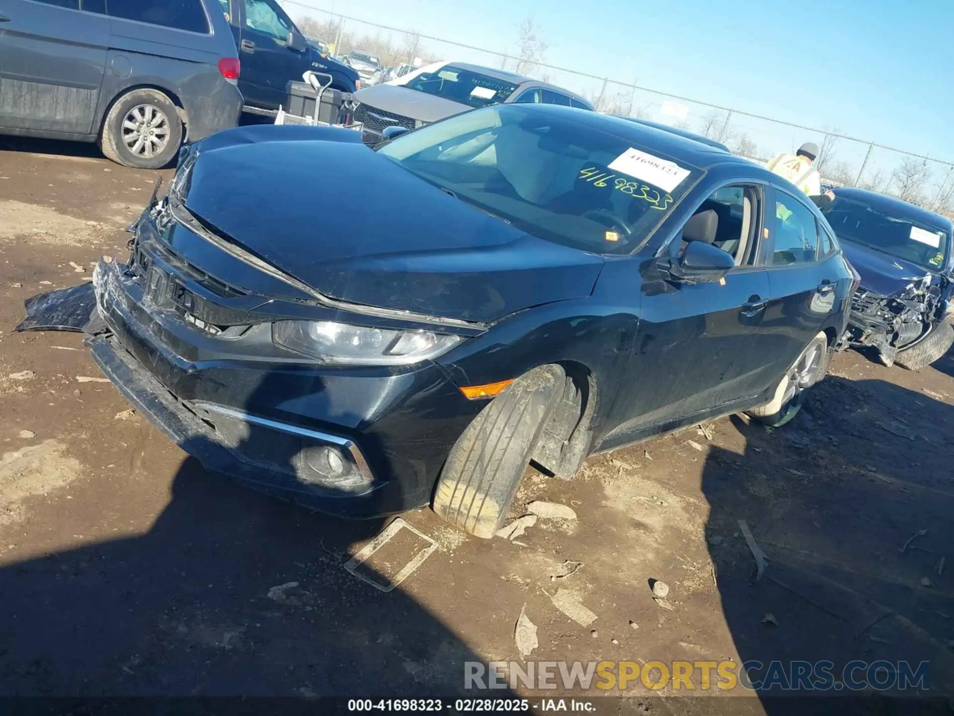 2 fotografías del automóvil dañado 19XFC1F38LE021201 HONDA CIVIC 2020