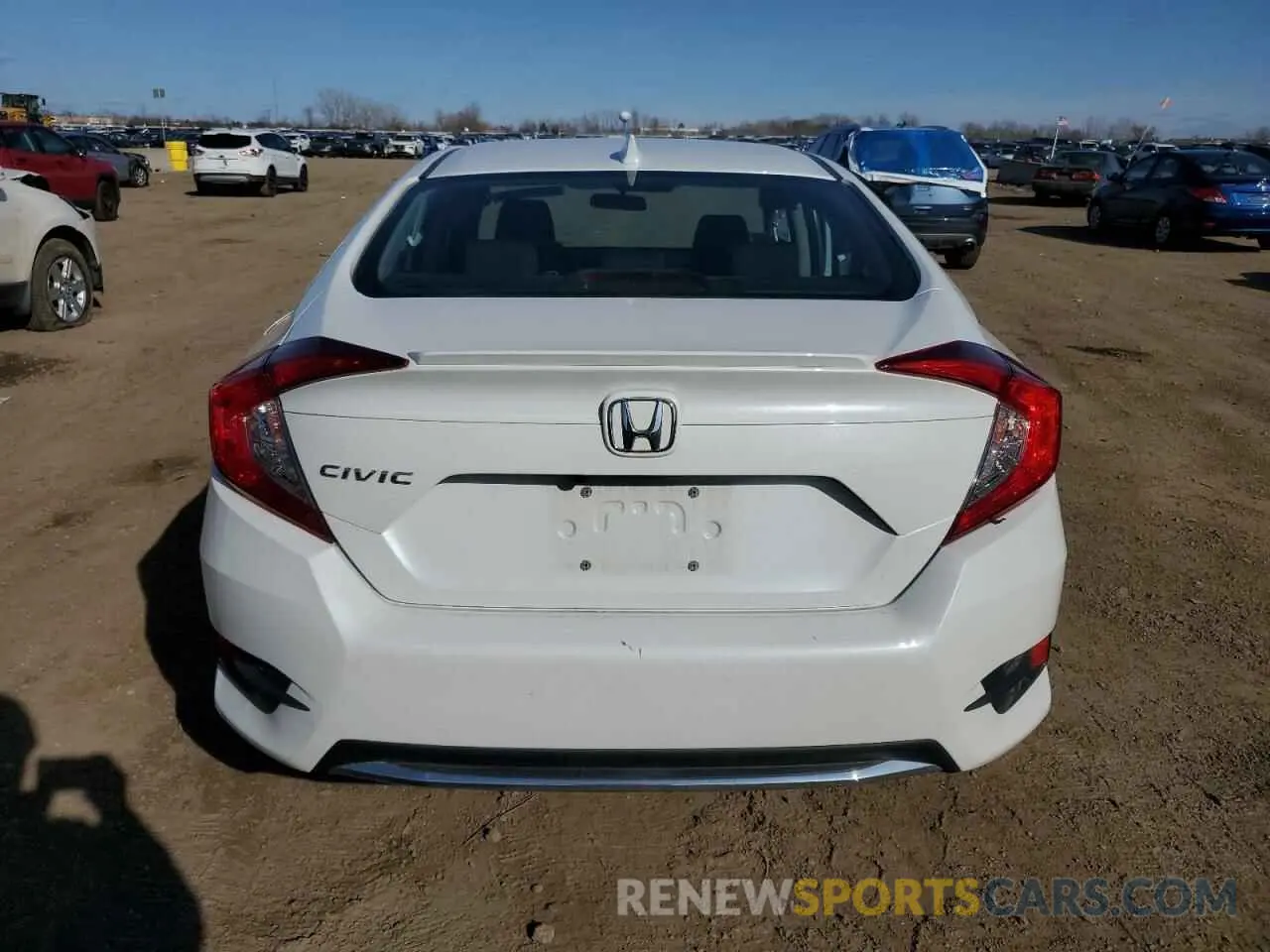 6 fotografías del automóvil dañado 19XFC1F38LE215226 HONDA CIVIC 2020