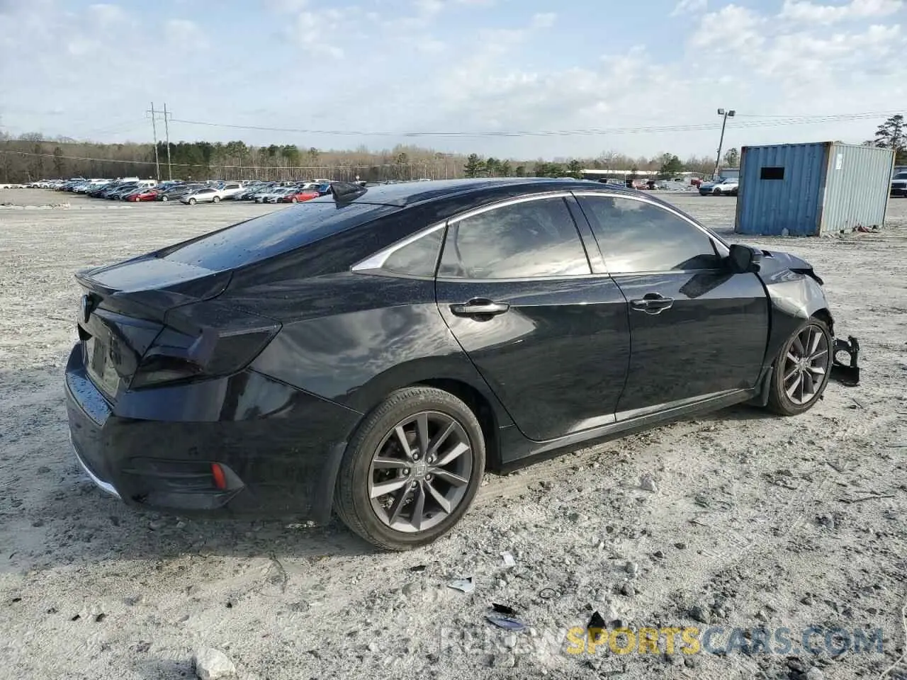 3 fotografías del automóvil dañado 19XFC1F3XLE002083 HONDA CIVIC 2020