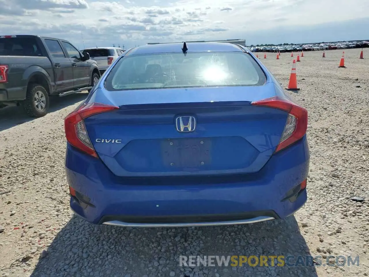 6 fotografías del automóvil dañado 19XFC1F3XLE010295 HONDA CIVIC 2020