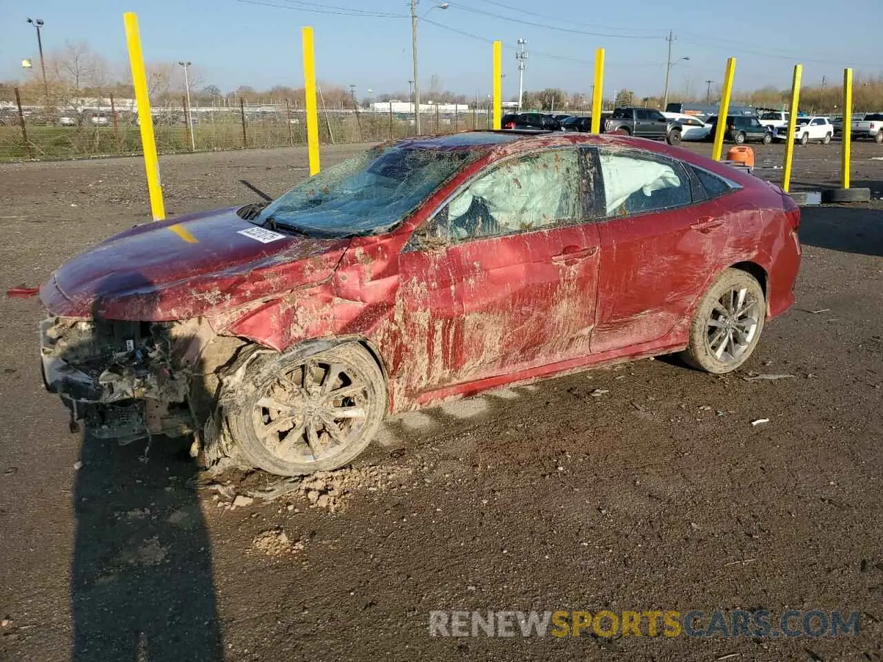 1 fotografías del automóvil dañado 19XFC1F3XLE017909 HONDA CIVIC 2020