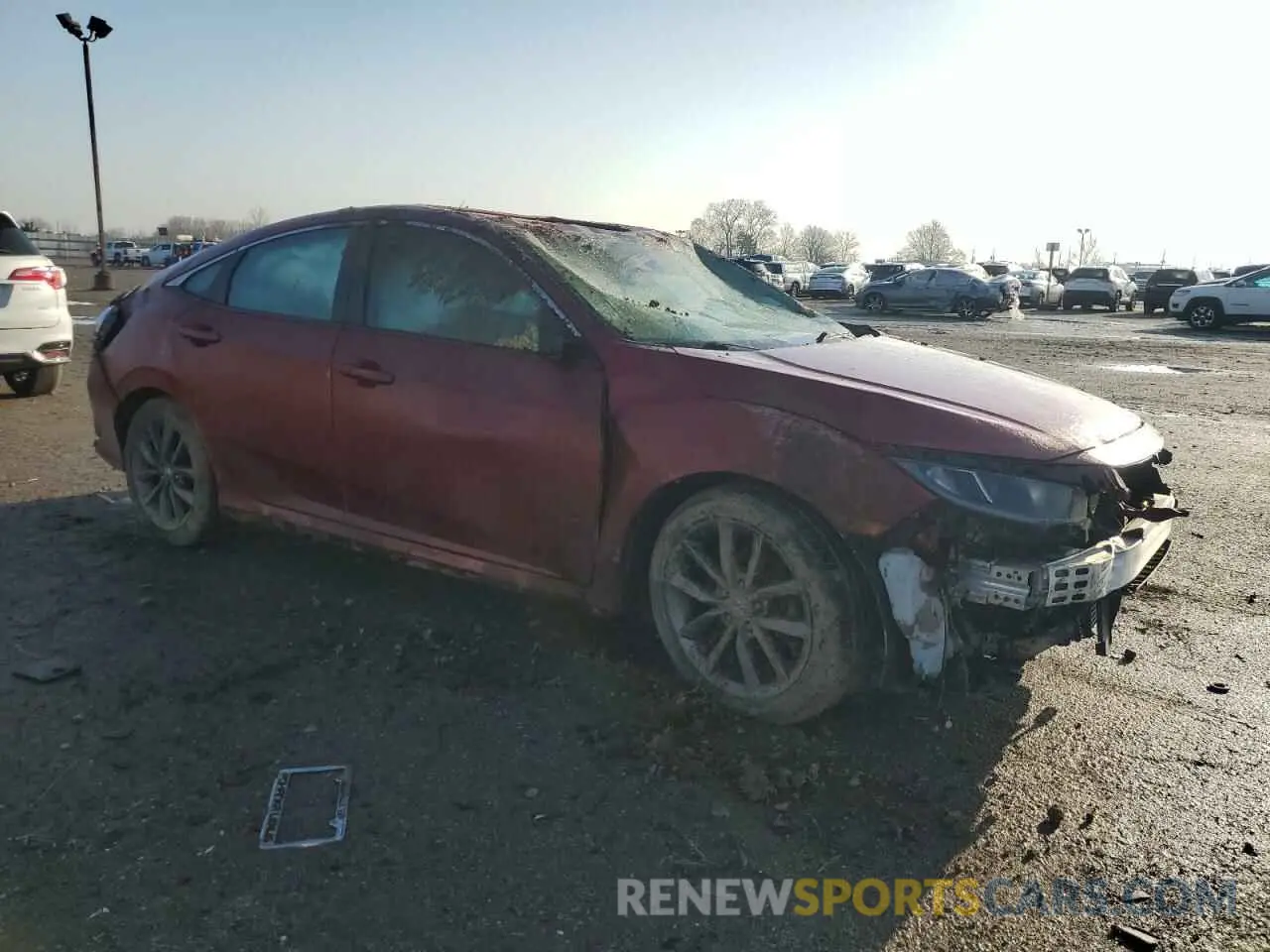 4 fotografías del automóvil dañado 19XFC1F3XLE017909 HONDA CIVIC 2020
