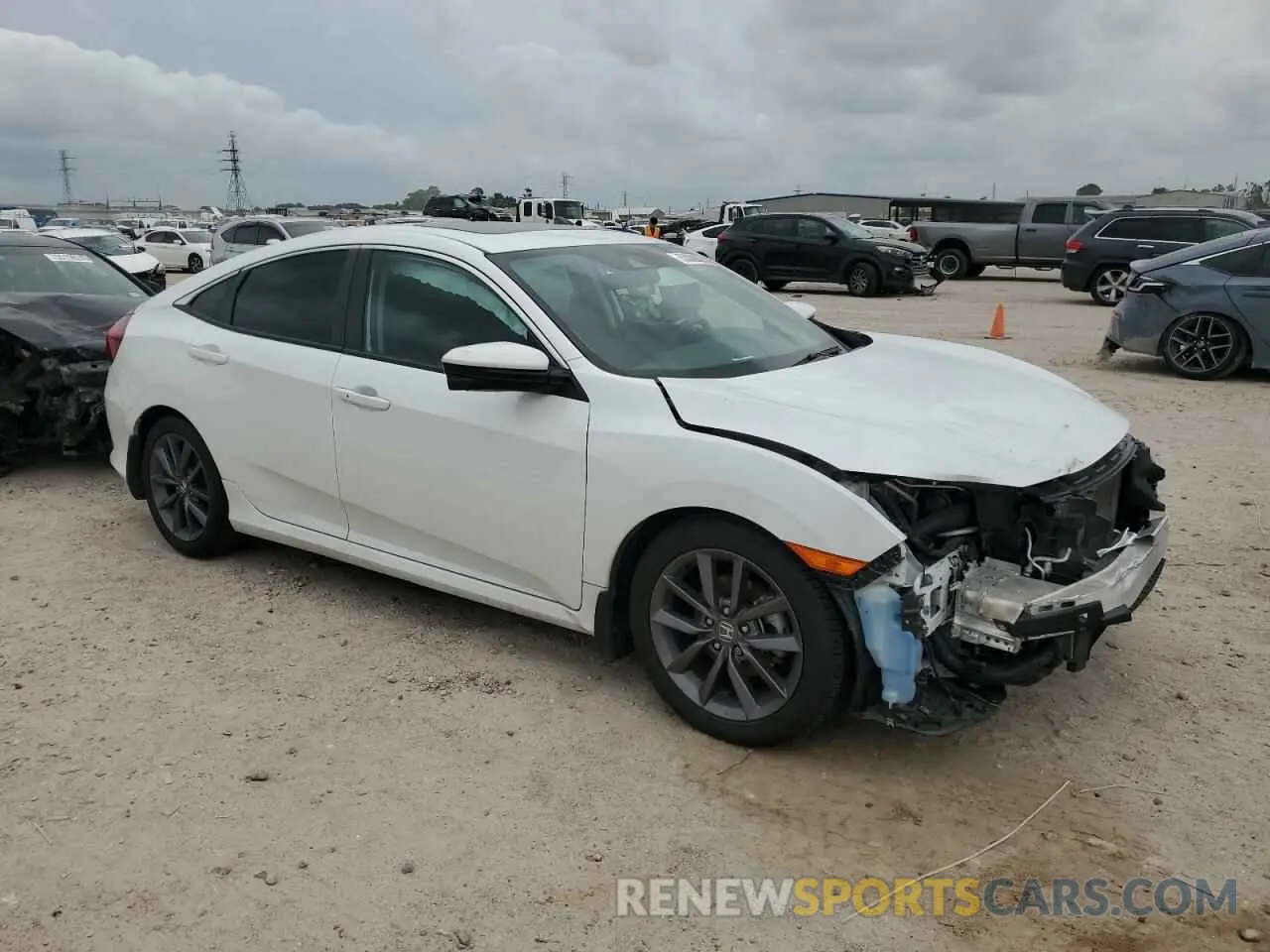 4 fotografías del automóvil dañado 19XFC1F3XLE018719 HONDA CIVIC 2020