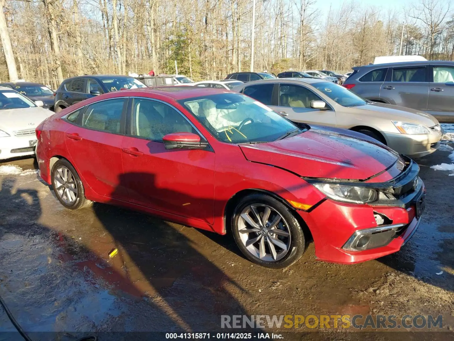 1 fotografías del automóvil dañado 19XFC1F3XLE202574 HONDA CIVIC 2020