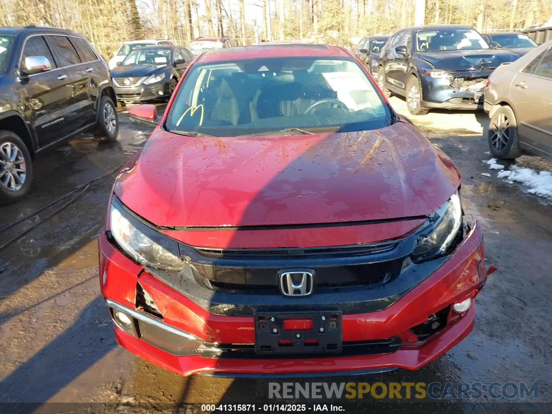12 fotografías del automóvil dañado 19XFC1F3XLE202574 HONDA CIVIC 2020