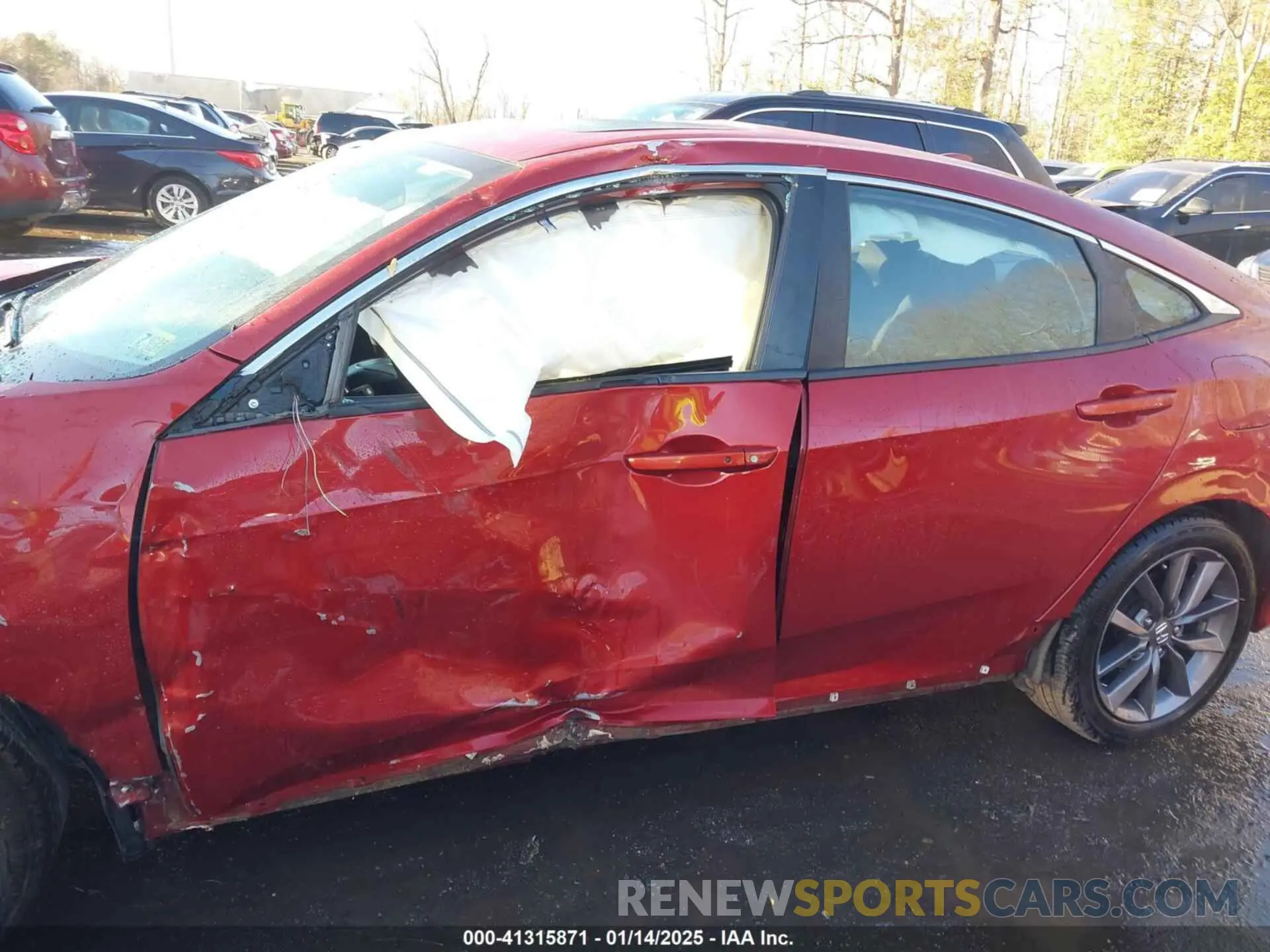 14 fotografías del automóvil dañado 19XFC1F3XLE202574 HONDA CIVIC 2020