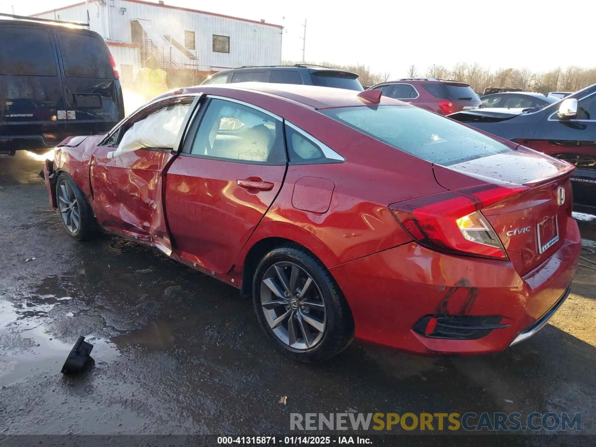 3 fotografías del automóvil dañado 19XFC1F3XLE202574 HONDA CIVIC 2020