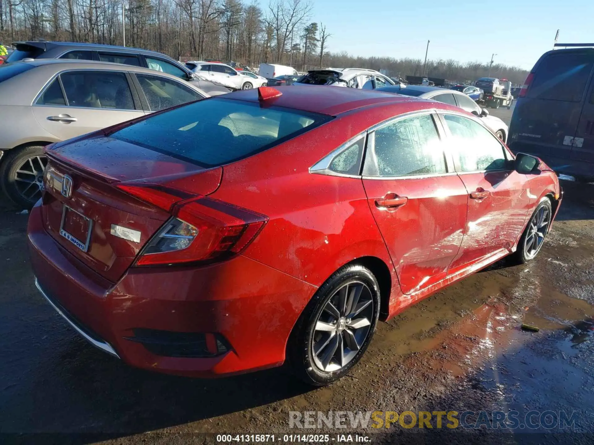4 fotografías del automóvil dañado 19XFC1F3XLE202574 HONDA CIVIC 2020