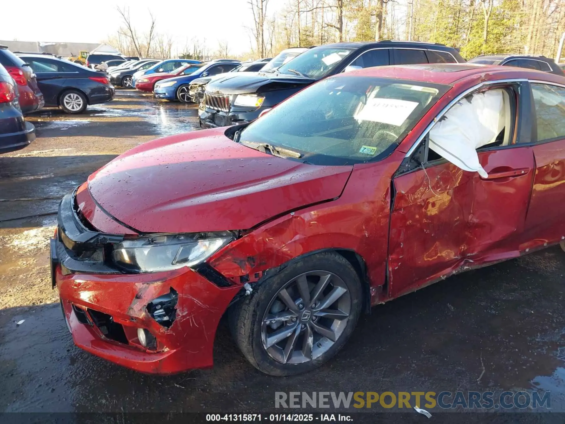 6 fotografías del automóvil dañado 19XFC1F3XLE202574 HONDA CIVIC 2020