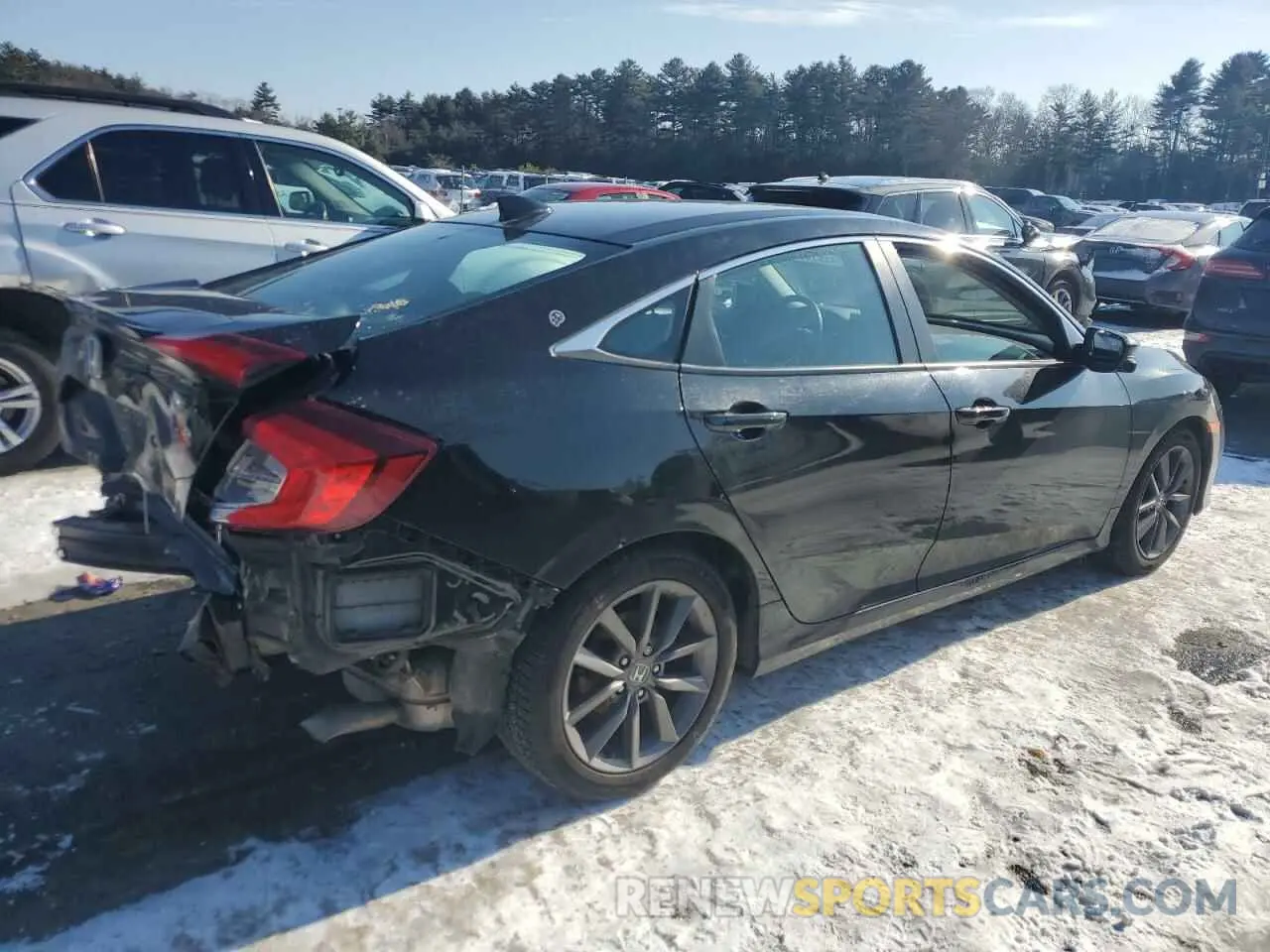 3 fotografías del automóvil dañado 19XFC1F3XLE221383 HONDA CIVIC 2020