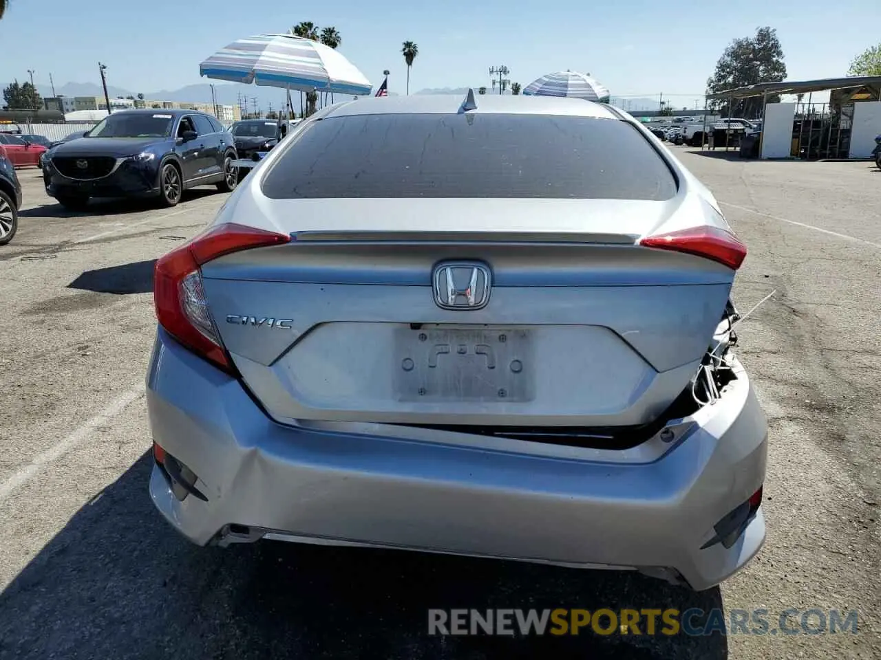 6 fotografías del automóvil dañado 19XFC1F70LE209746 HONDA CIVIC 2020