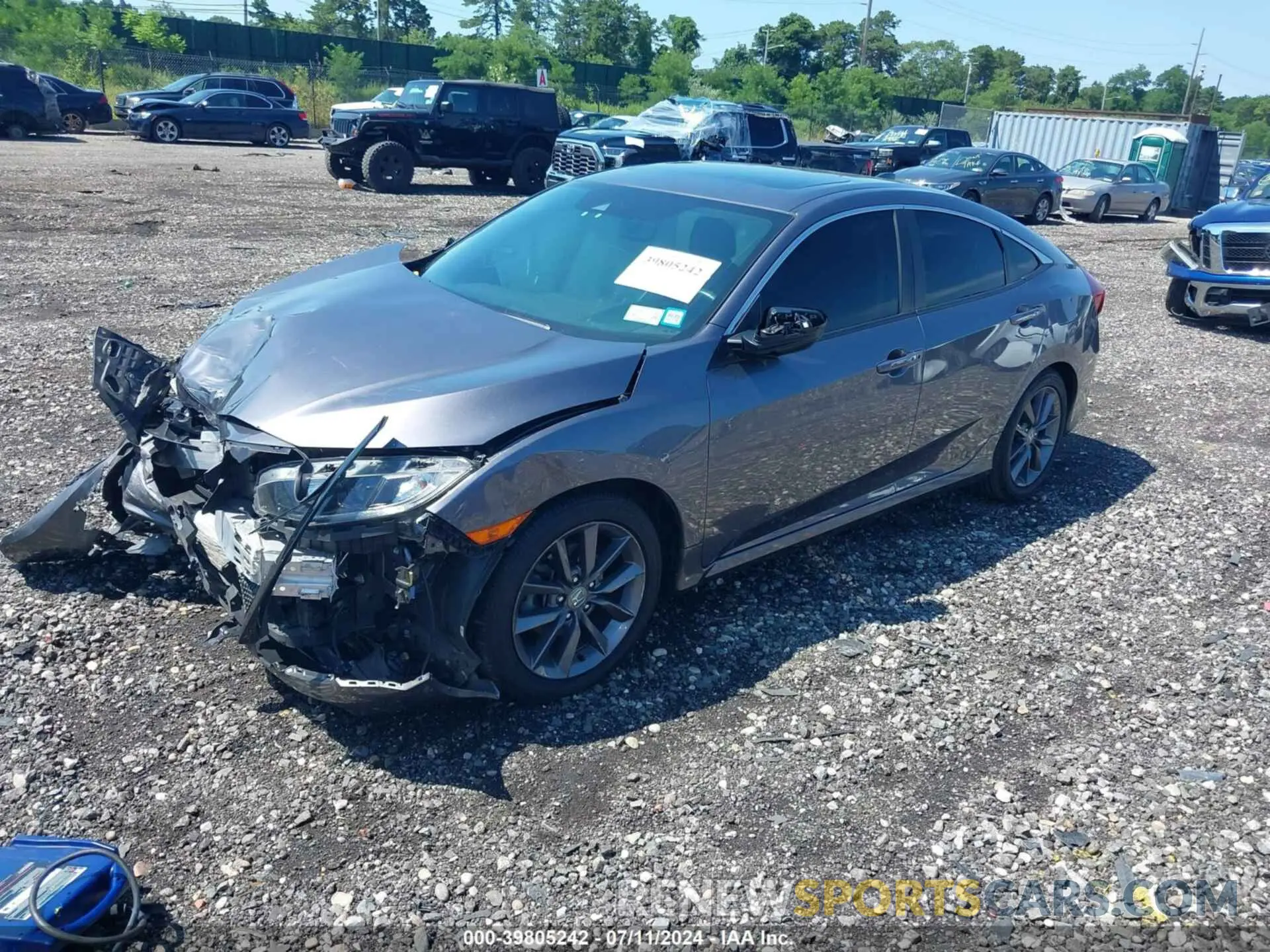 2 fotografías del automóvil dañado 19XFC1F71LE201736 HONDA CIVIC 2020