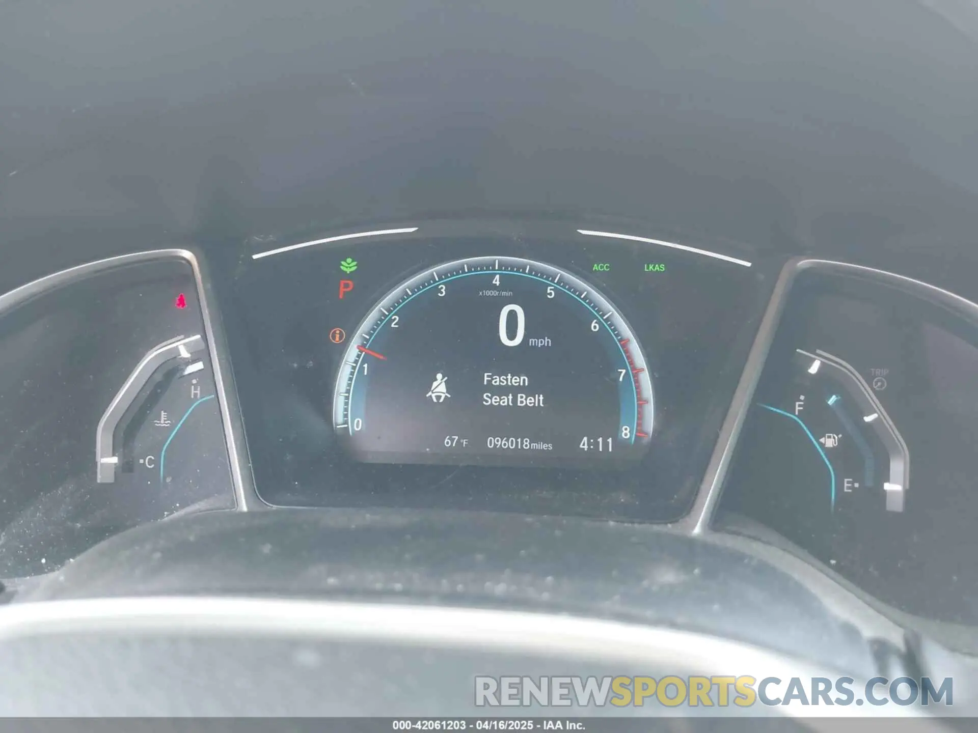 7 fotografías del automóvil dañado 19XFC1F73LE001358 HONDA CIVIC 2020