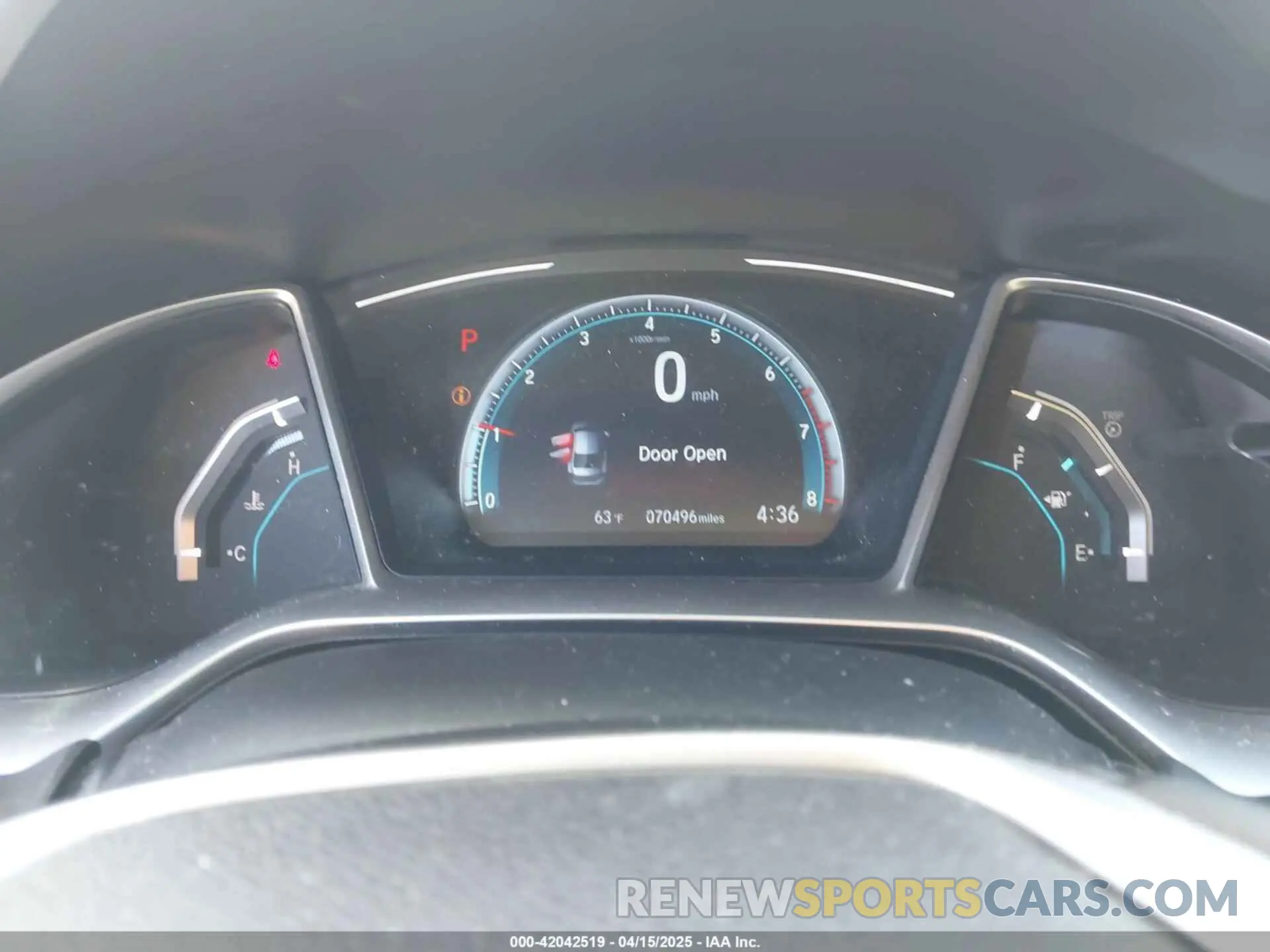 7 fotografías del automóvil dañado 19XFC1F73LE017656 HONDA CIVIC 2020