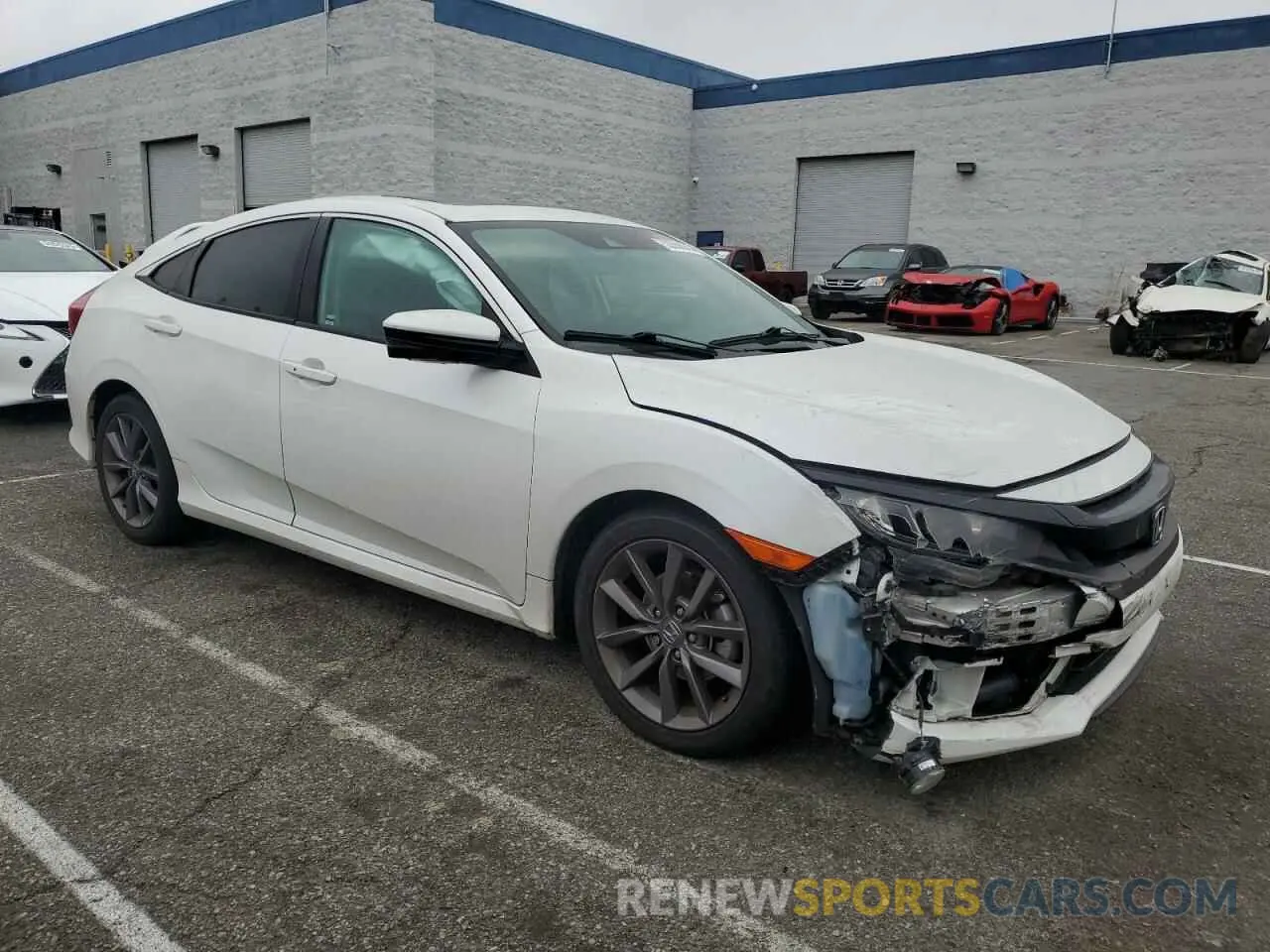 4 fotografías del automóvil dañado 19XFC1F75LE202582 HONDA CIVIC 2020