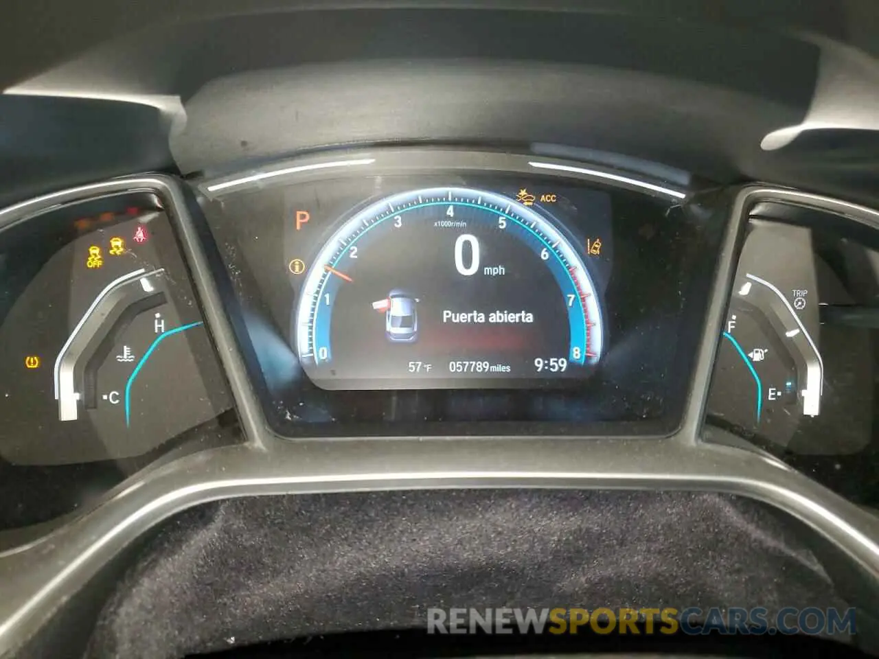 9 fotografías del automóvil dañado 19XFC1F75LE212674 HONDA CIVIC 2020