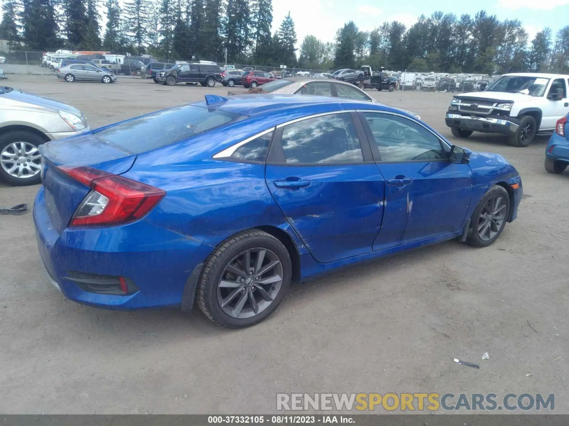 4 fotografías del automóvil dañado 19XFC1F77LE217276 HONDA CIVIC 2020