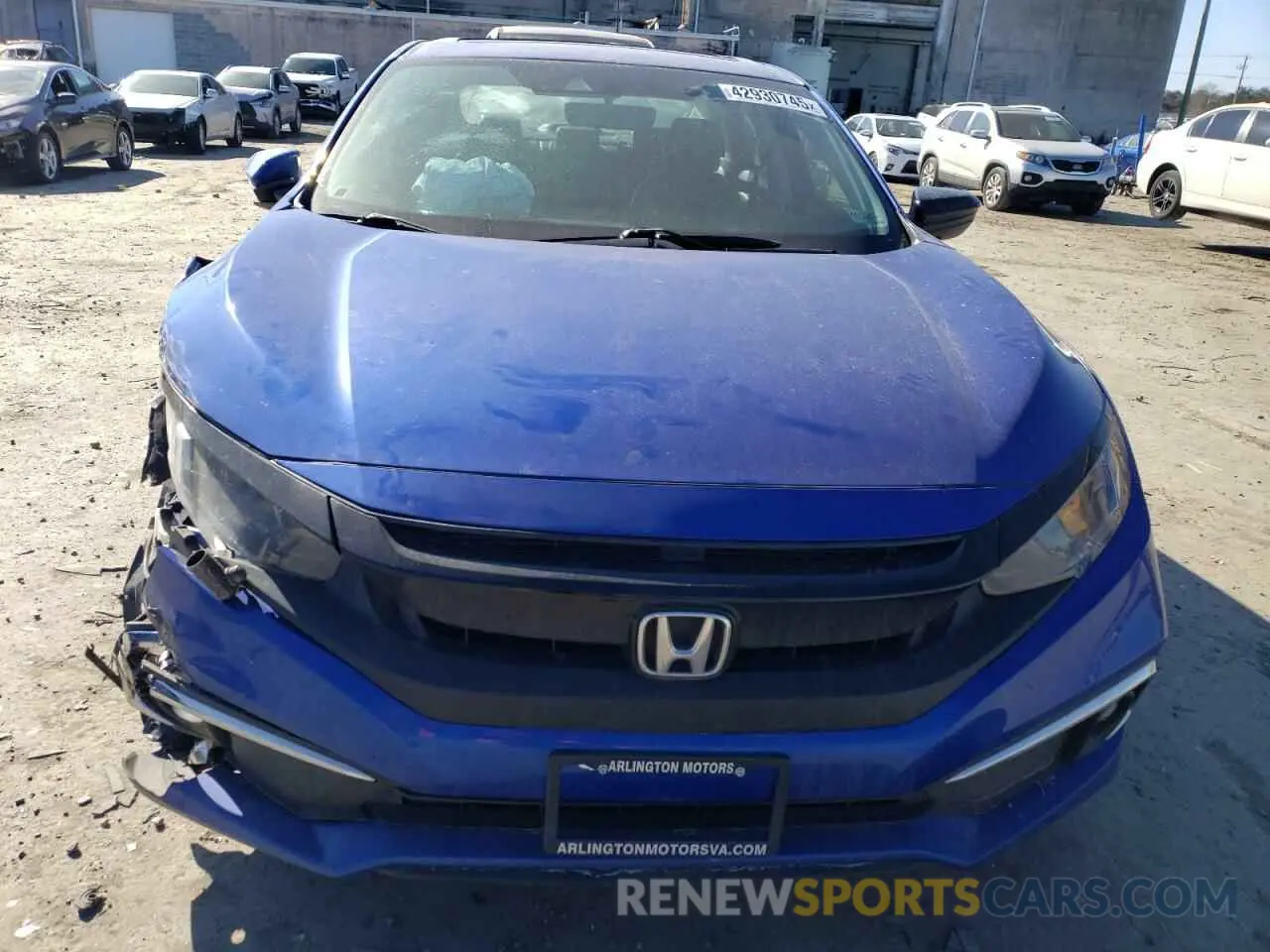 5 fotografías del automóvil dañado 19XFC1F79LE014597 HONDA CIVIC 2020