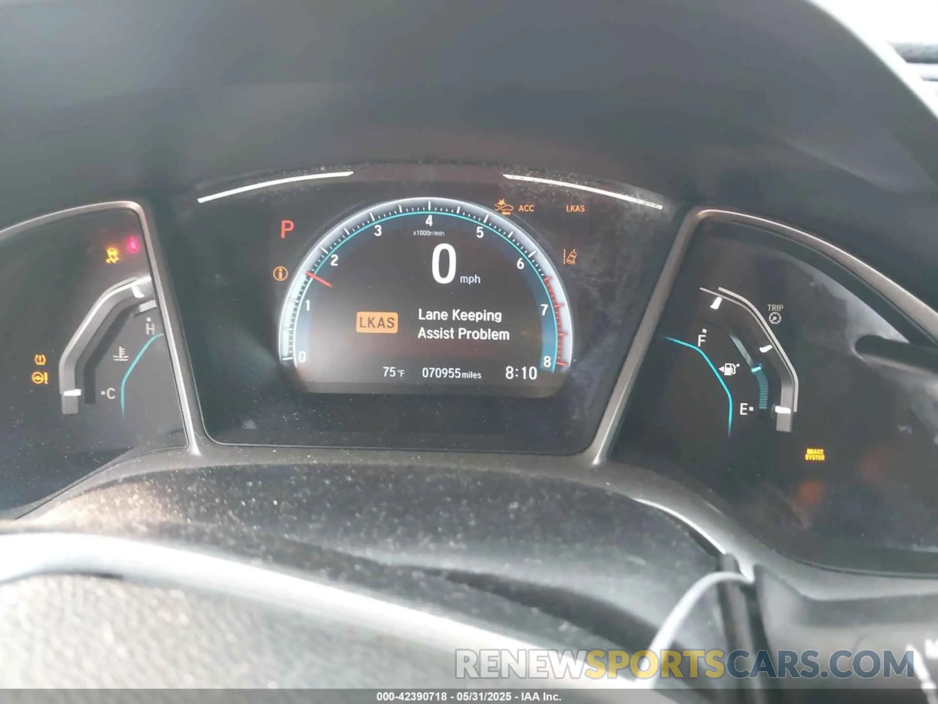 7 fotografías del automóvil dañado 19XFC1F98LE011210 HONDA CIVIC 2020