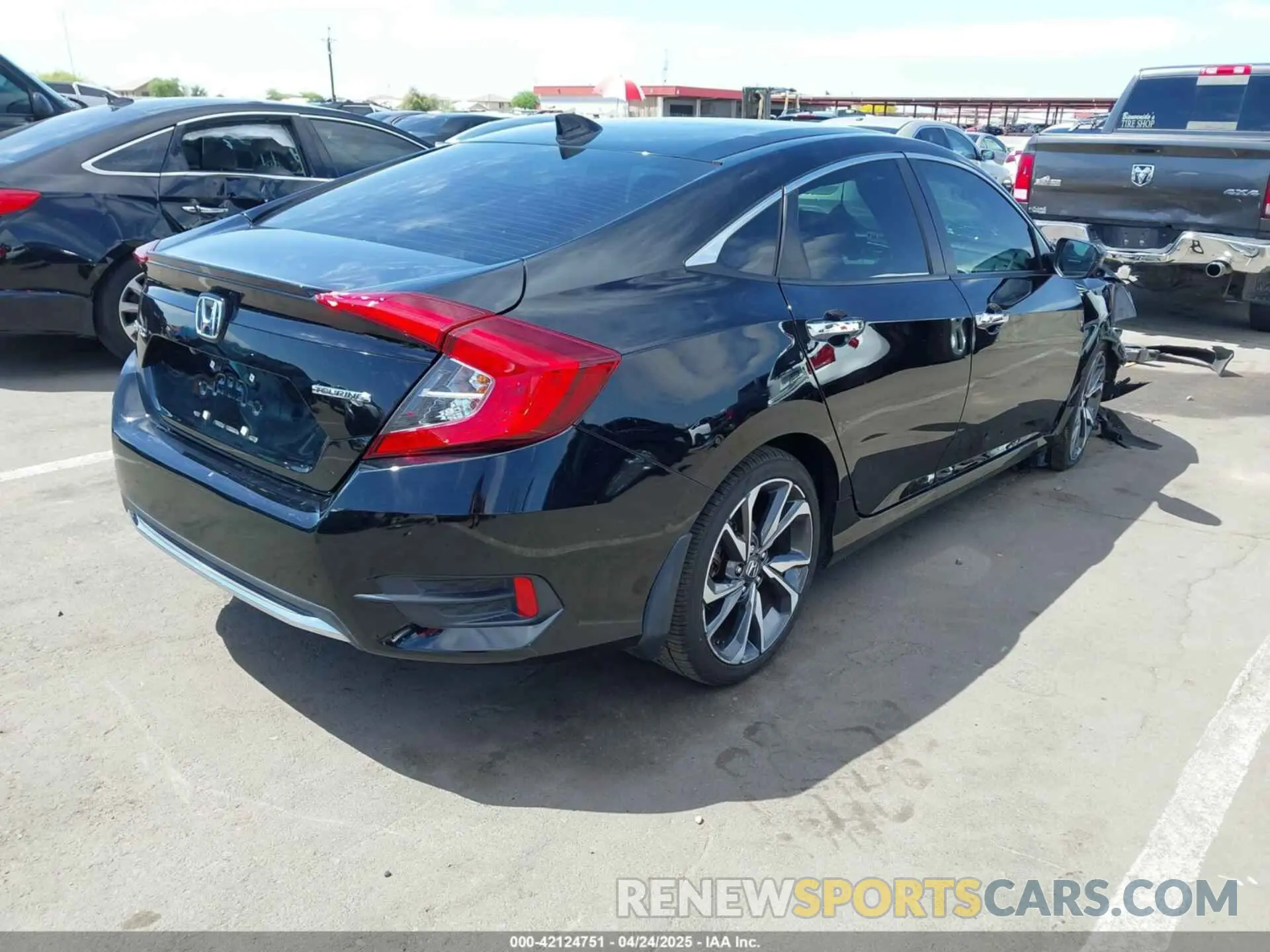 4 fotografías del automóvil dañado 19XFC1F98LE208801 HONDA CIVIC 2020
