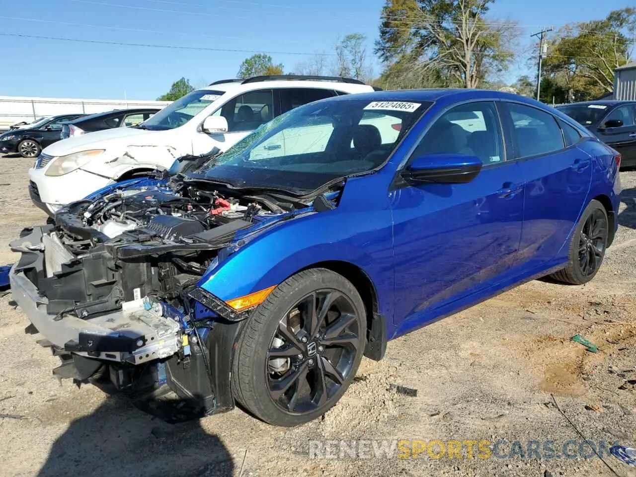 1 fotografías del automóvil dañado 19XFC2E84LE030321 HONDA CIVIC 2020