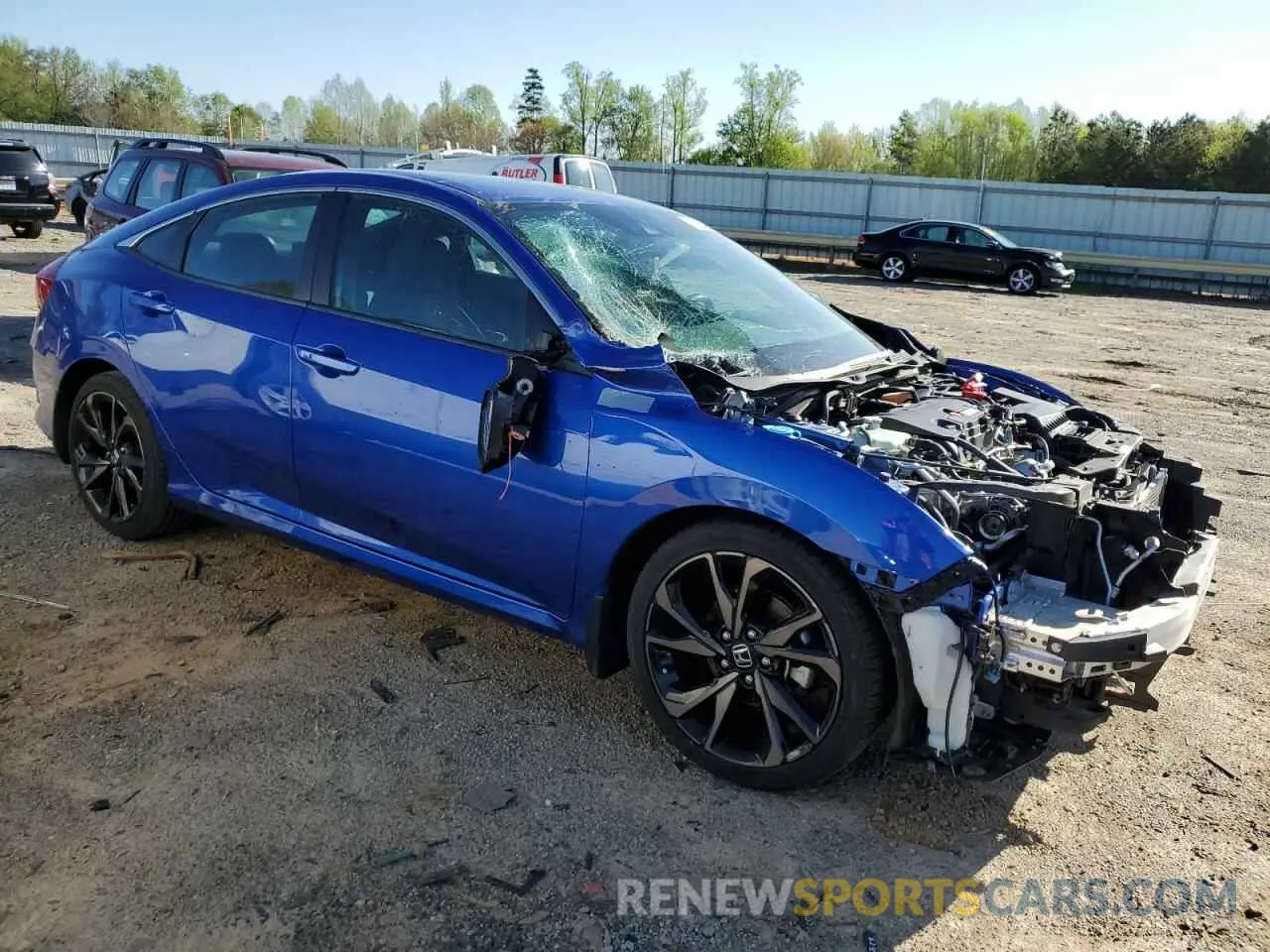 4 fotografías del automóvil dañado 19XFC2E84LE030321 HONDA CIVIC 2020