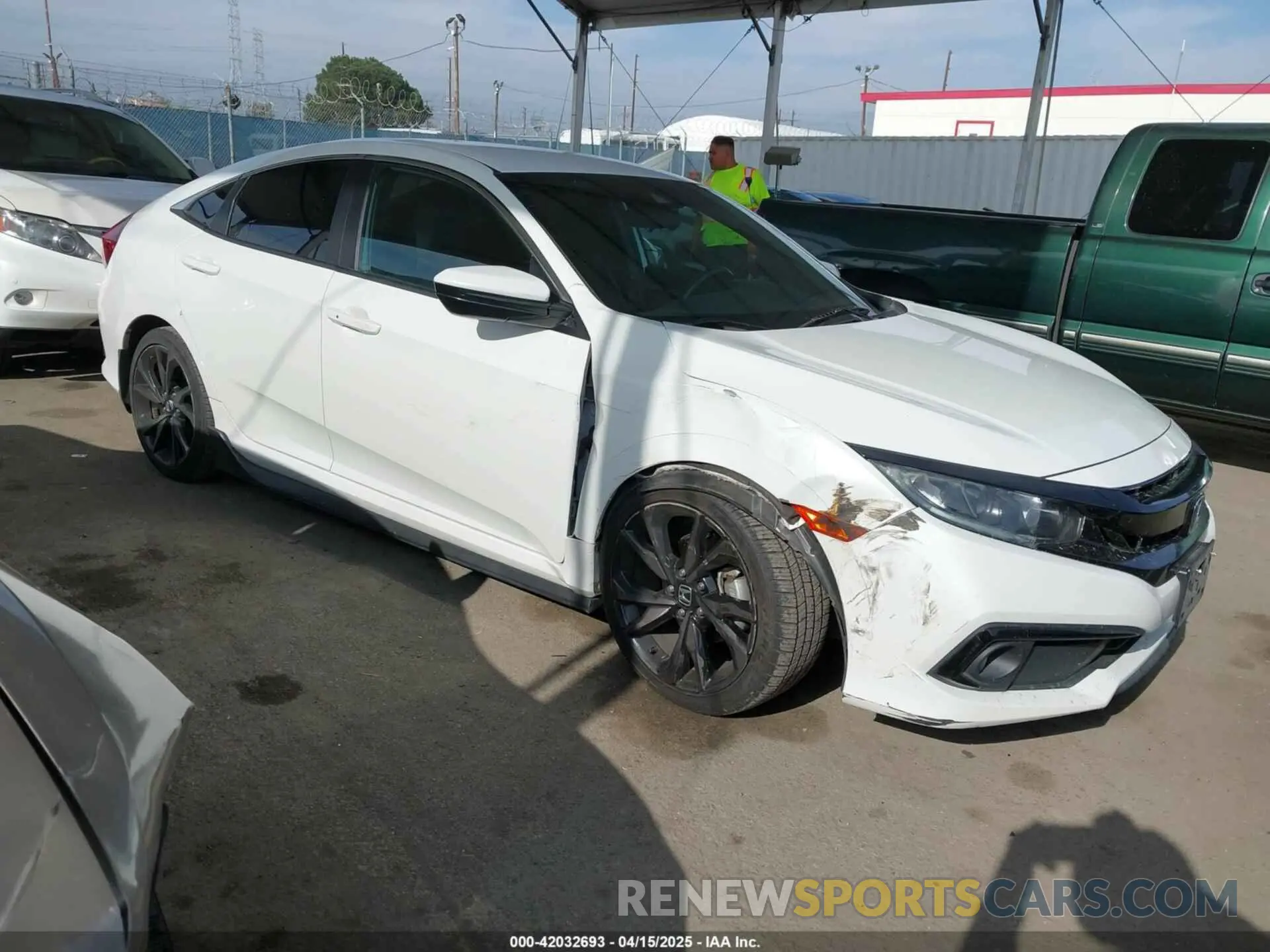 1 fotografías del automóvil dañado 19XFC2E88LE001033 HONDA CIVIC 2020