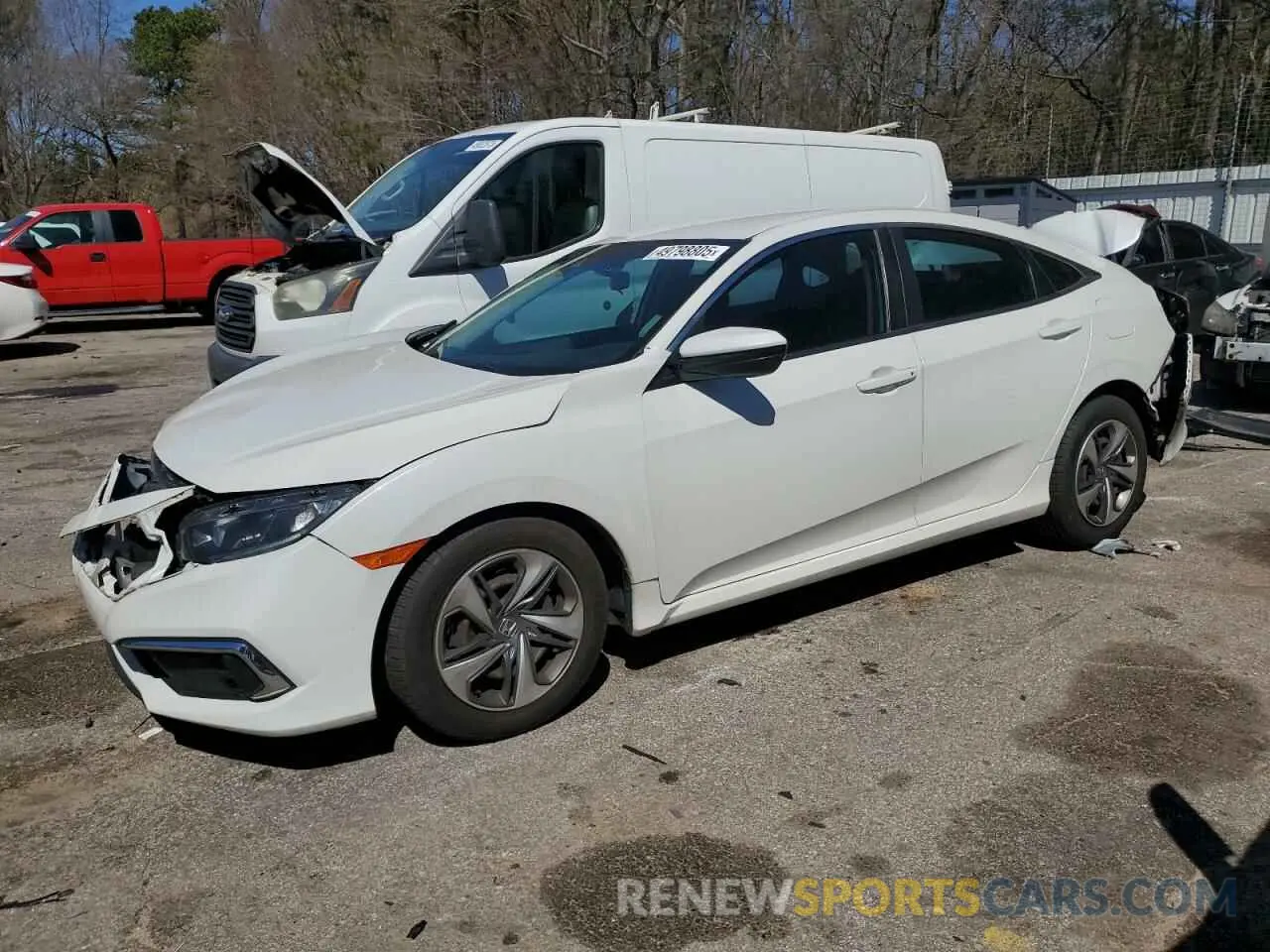 1 fotografías del automóvil dañado 19XFC2F60LE009785 HONDA CIVIC 2020