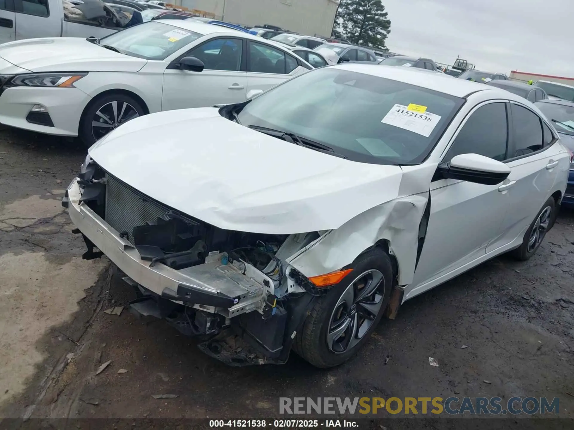 2 fotografías del automóvil dañado 19XFC2F61LE002179 HONDA CIVIC 2020