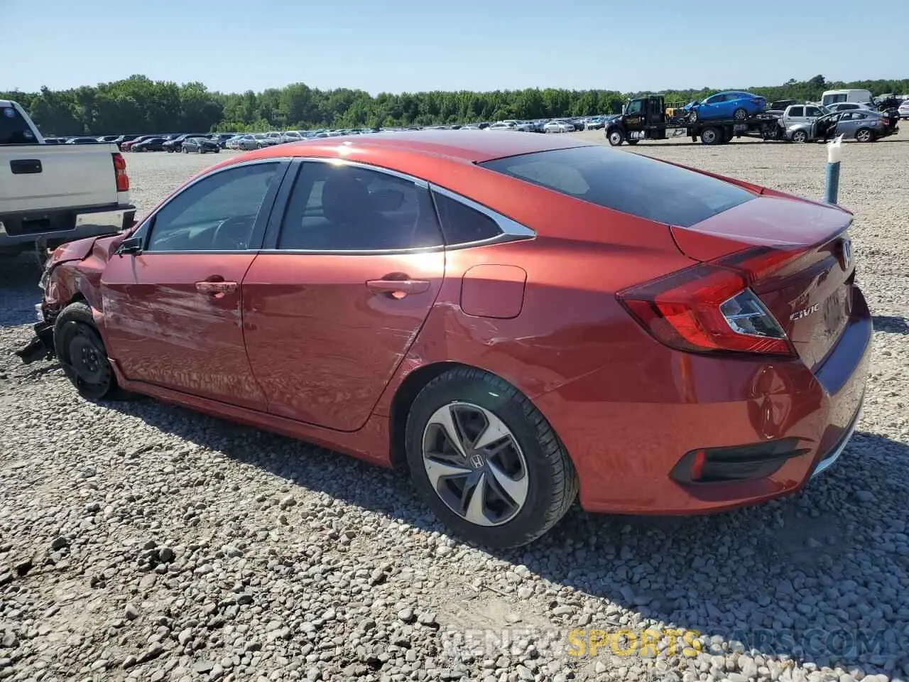 2 fotografías del automóvil dañado 19XFC2F62LE016480 HONDA CIVIC 2020
