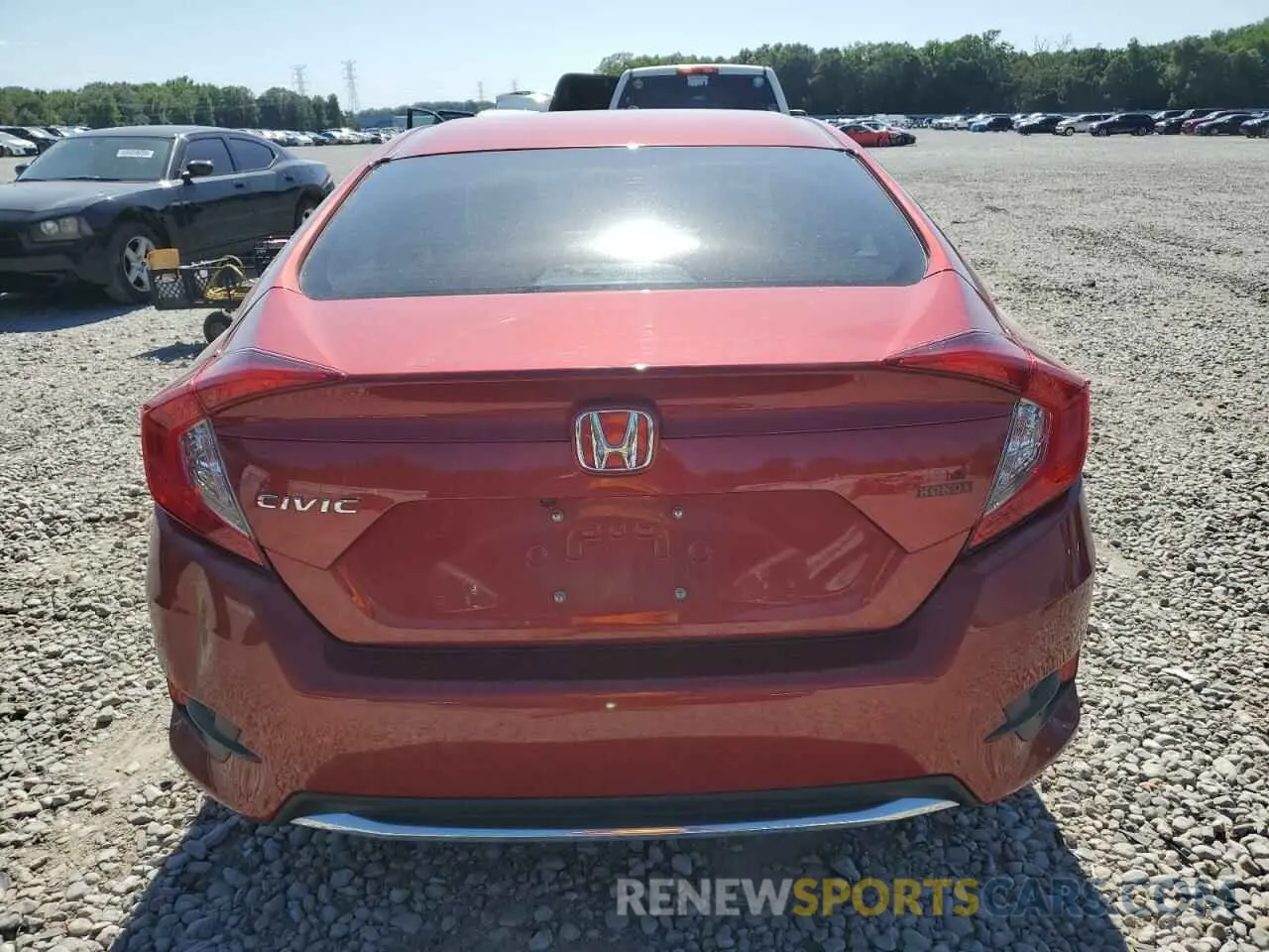 6 fotografías del automóvil dañado 19XFC2F62LE016480 HONDA CIVIC 2020