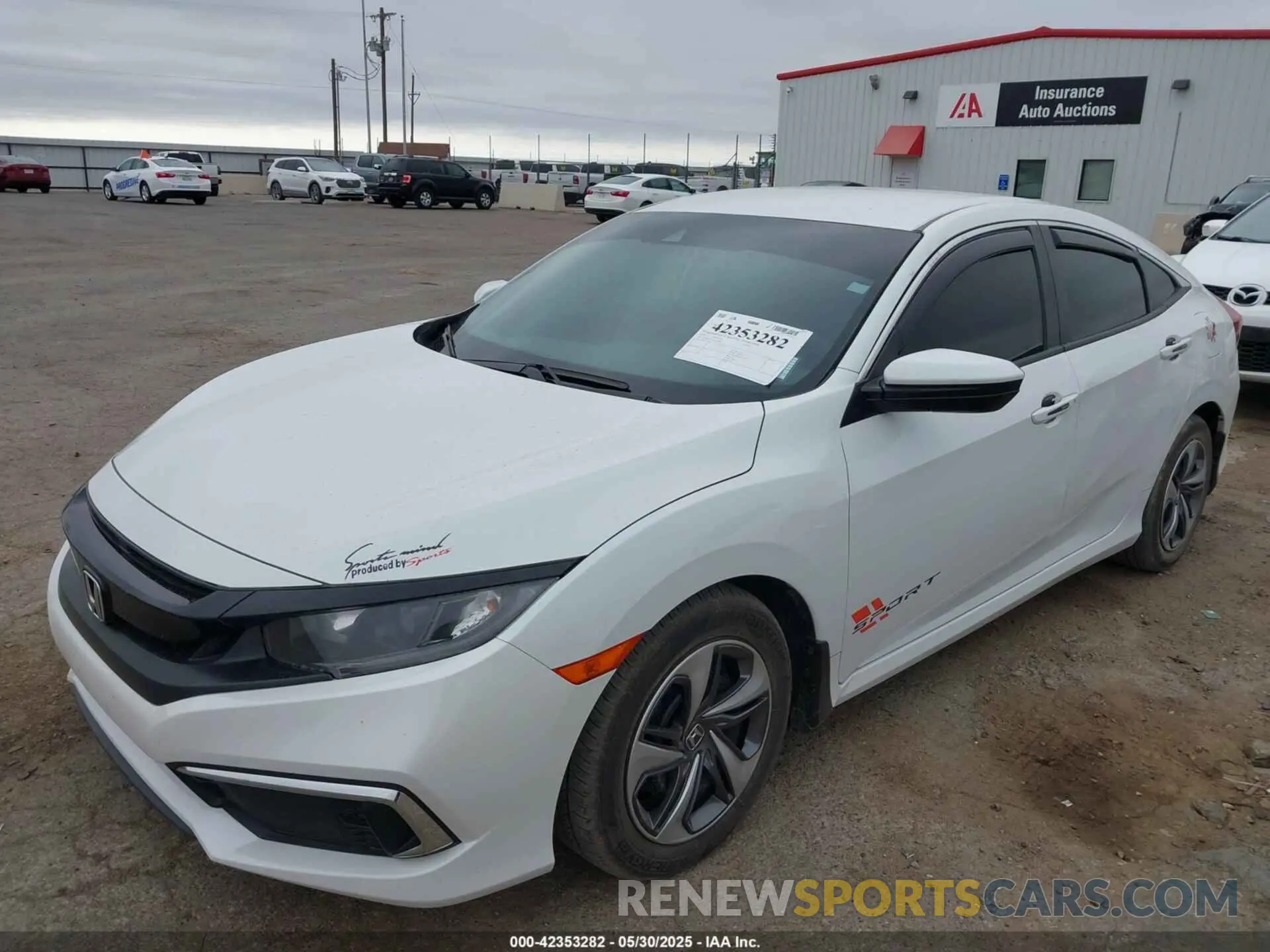 2 fotografías del automóvil dañado 19XFC2F66LE011699 HONDA CIVIC 2020