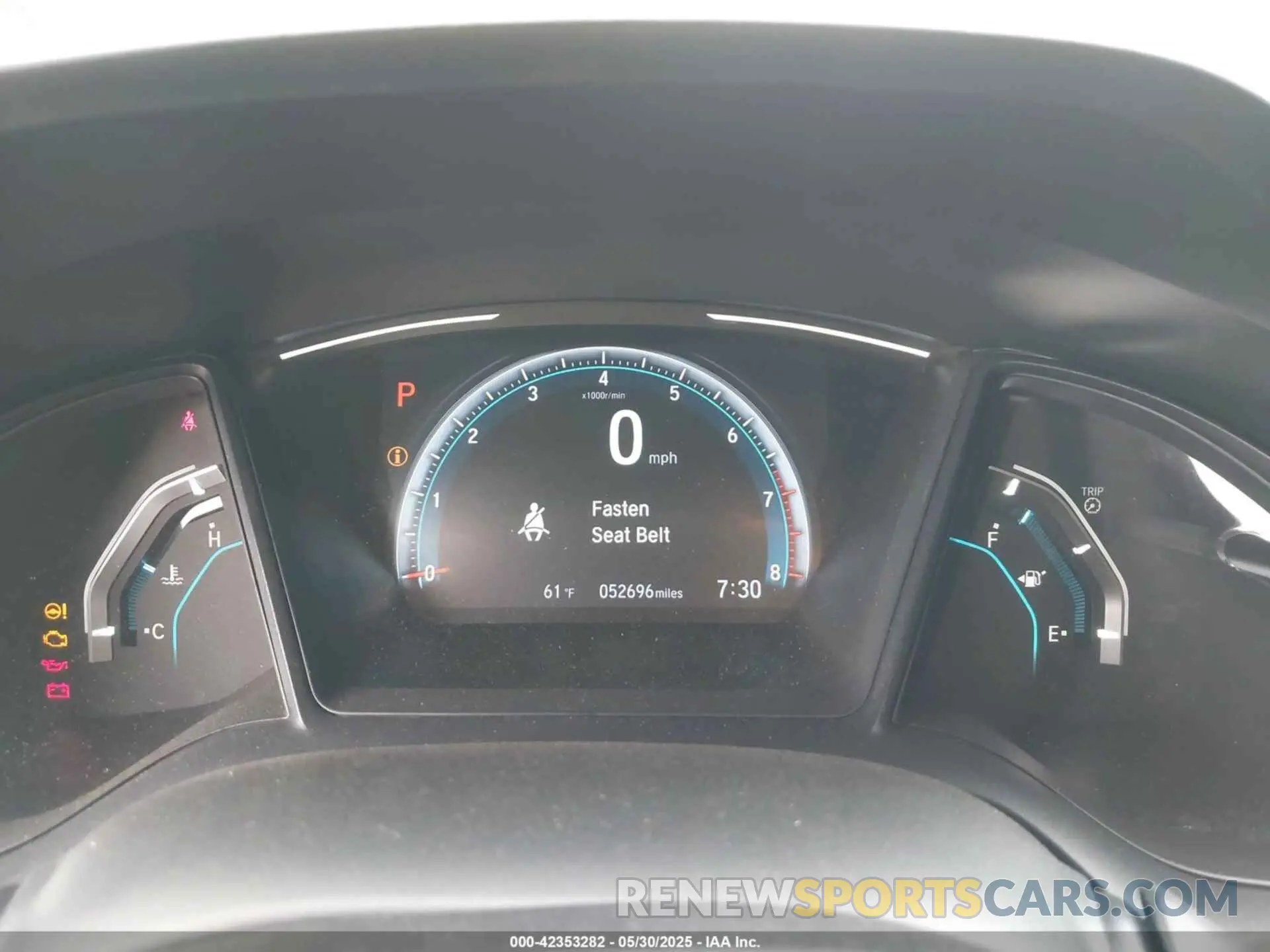 7 fotografías del automóvil dañado 19XFC2F66LE011699 HONDA CIVIC 2020