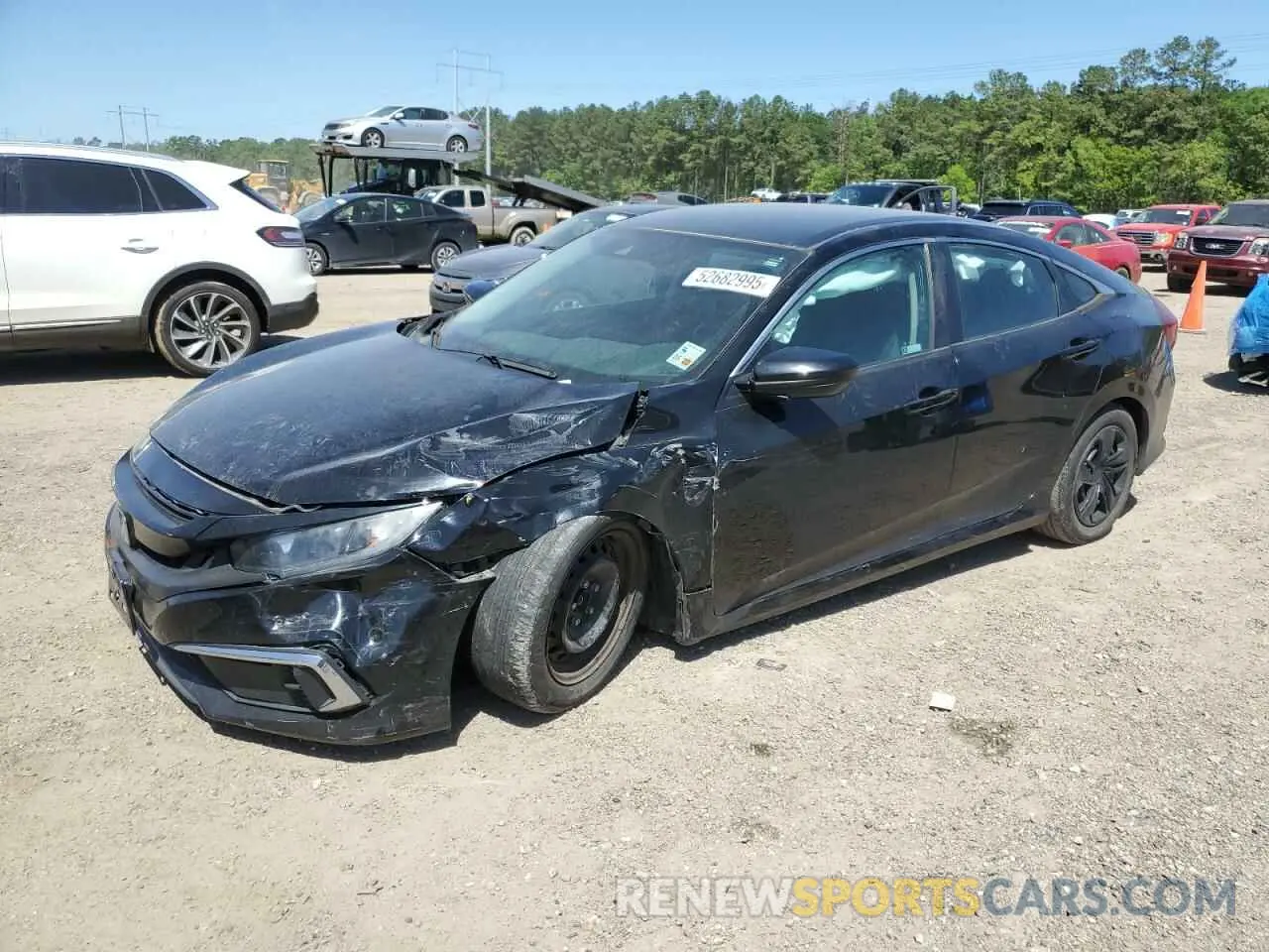1 fotografías del automóvil dañado 19XFC2F66LE012111 HONDA CIVIC 2020