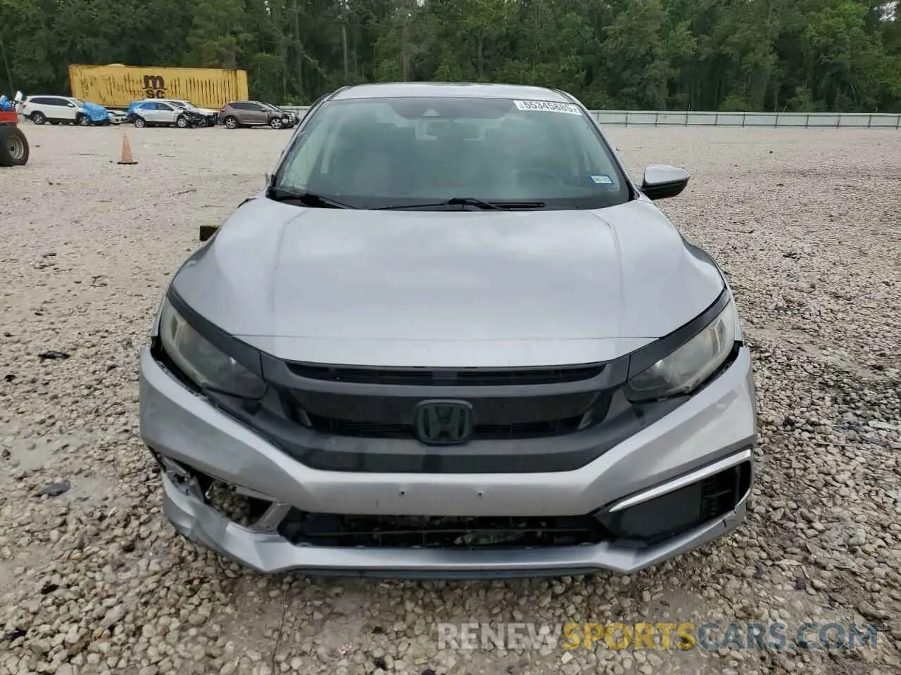 5 fotografías del automóvil dañado 19XFC2F66LE012867 HONDA CIVIC 2020