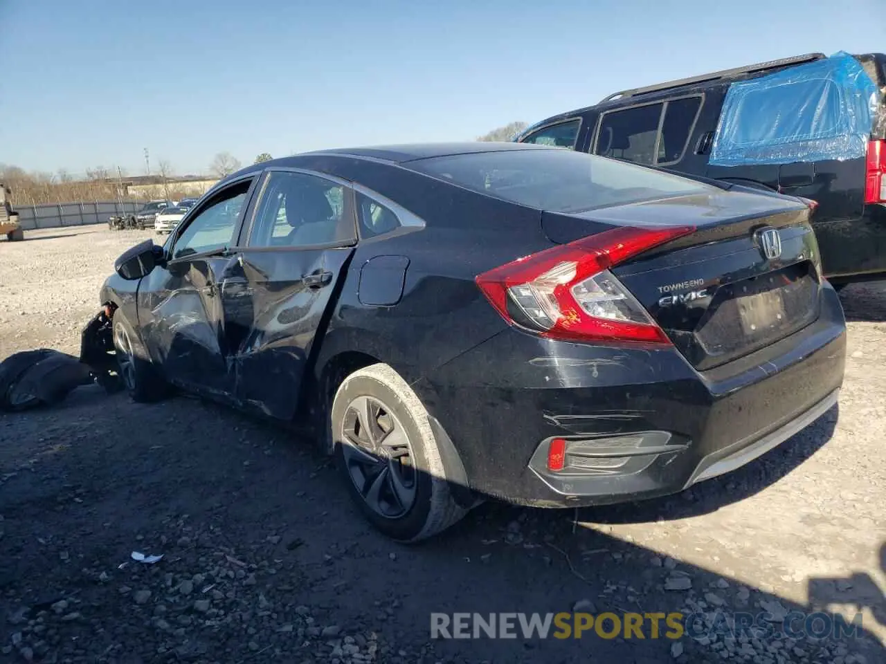 2 fotografías del automóvil dañado 19XFC2F66LE016868 HONDA CIVIC 2020