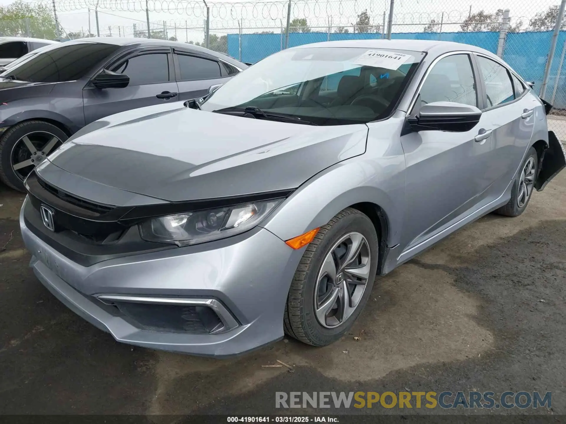 2 fotografías del automóvil dañado 19XFC2F66LE203429 HONDA CIVIC 2020