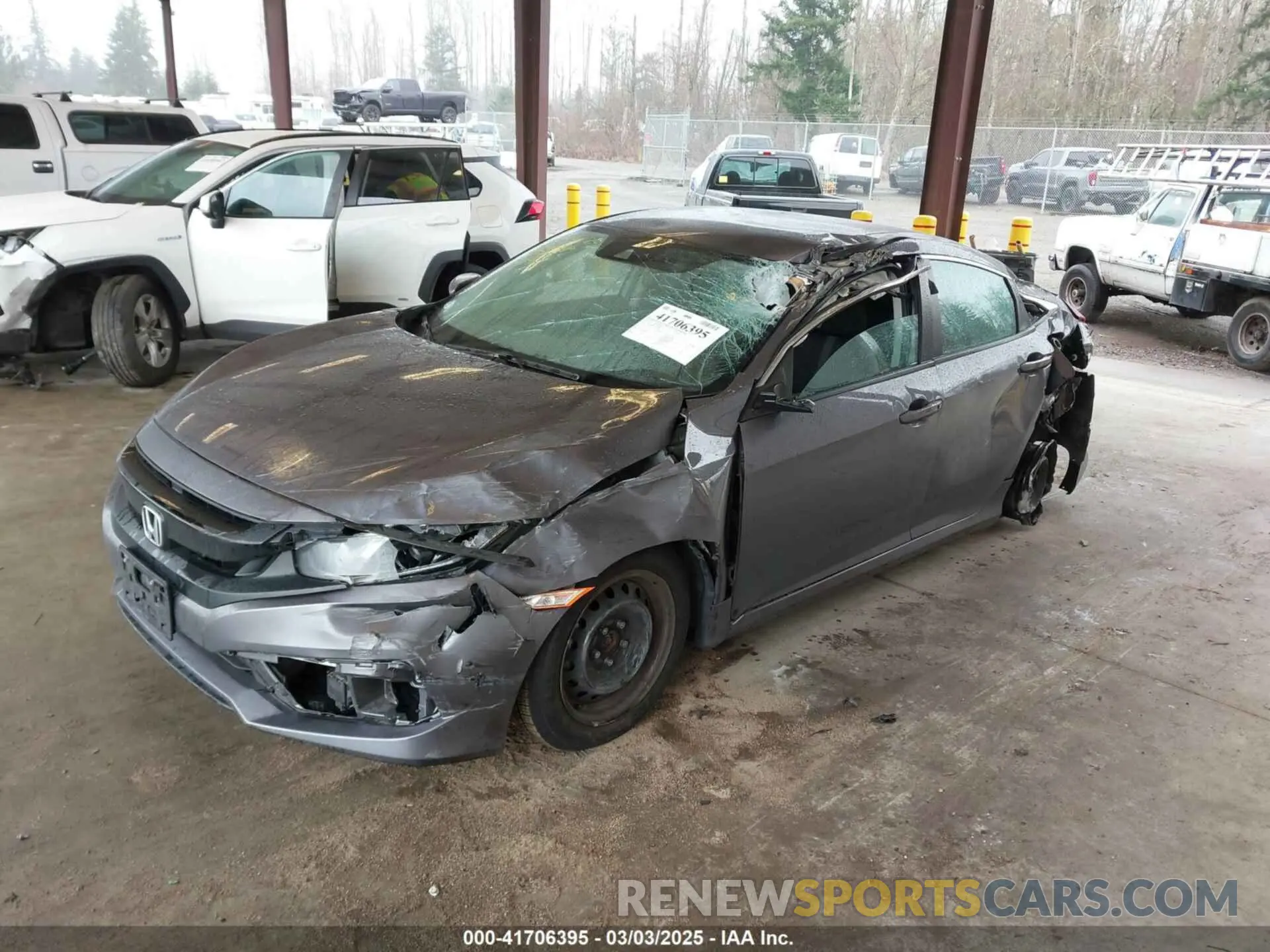 2 fotografías del automóvil dañado 19XFC2F66LE209599 HONDA CIVIC 2020