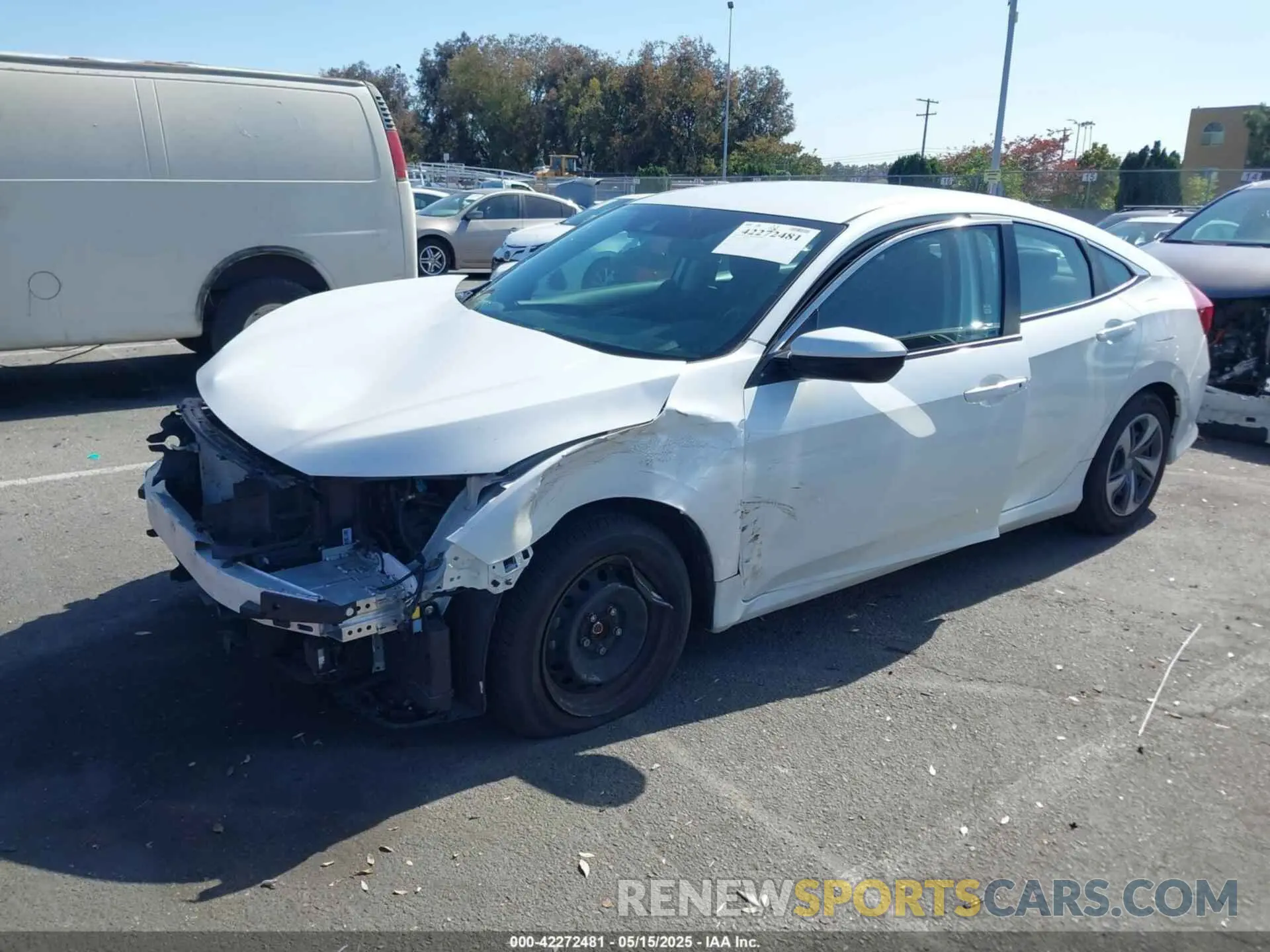 2 fotografías del automóvil dañado 19XFC2F67LE212561 HONDA CIVIC 2020