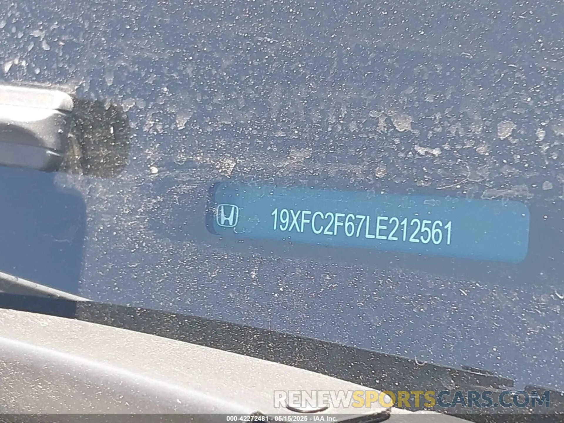 9 fotografías del automóvil dañado 19XFC2F67LE212561 HONDA CIVIC 2020