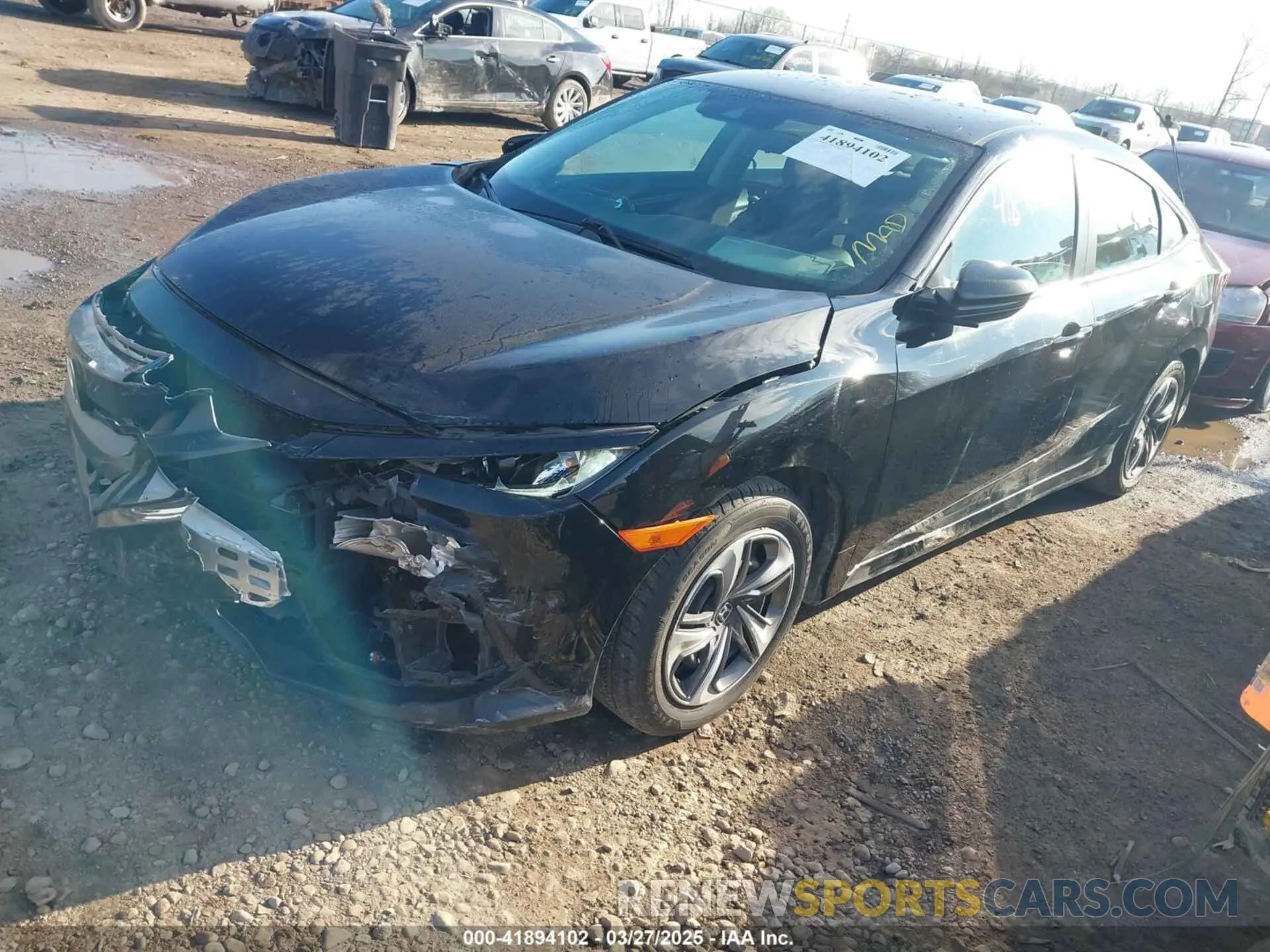 2 fotografías del automóvil dañado 19XFC2F68LE029699 HONDA CIVIC 2020