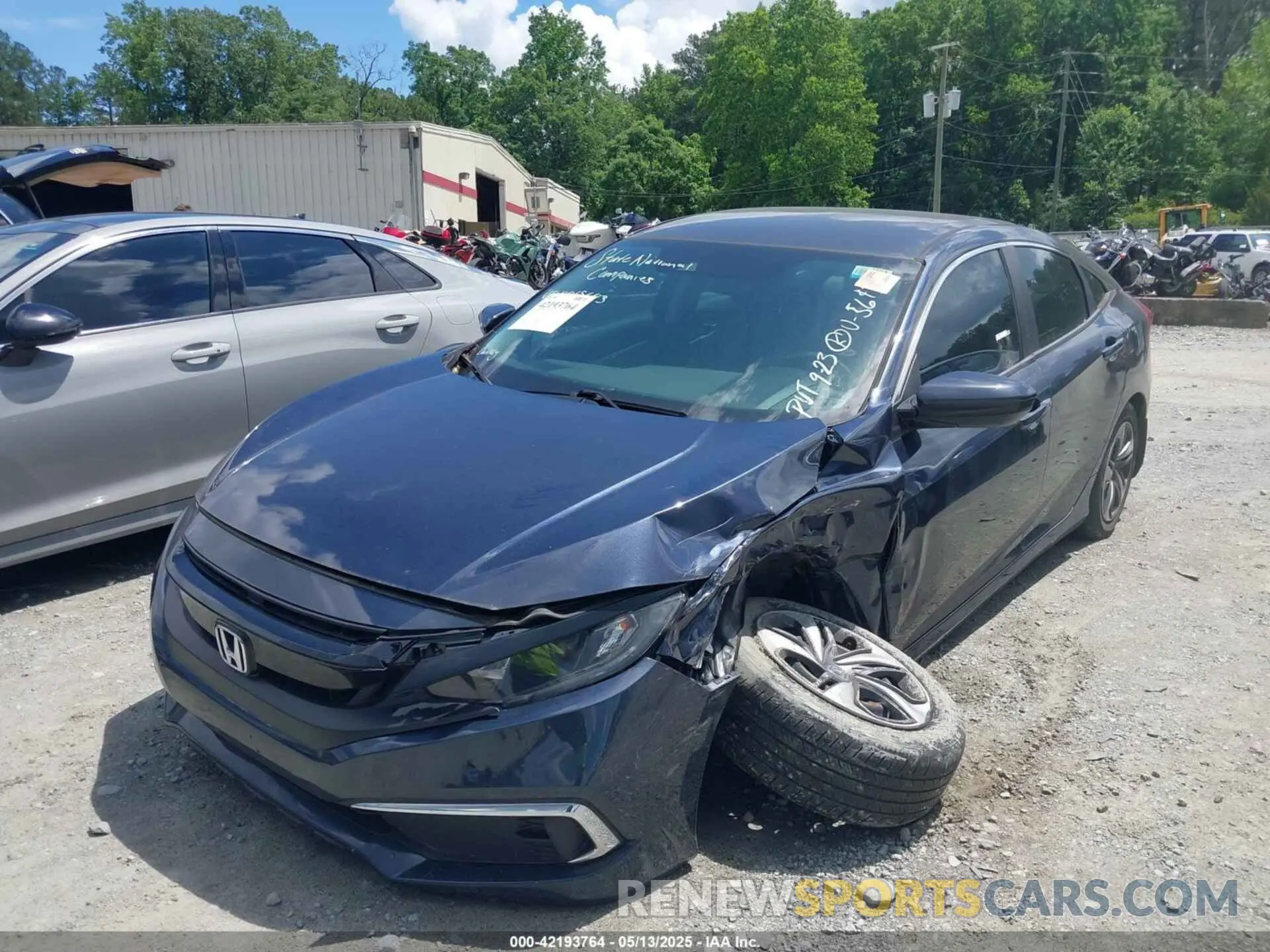 2 fotografías del automóvil dañado 19XFC2F6XLE015643 HONDA CIVIC 2020